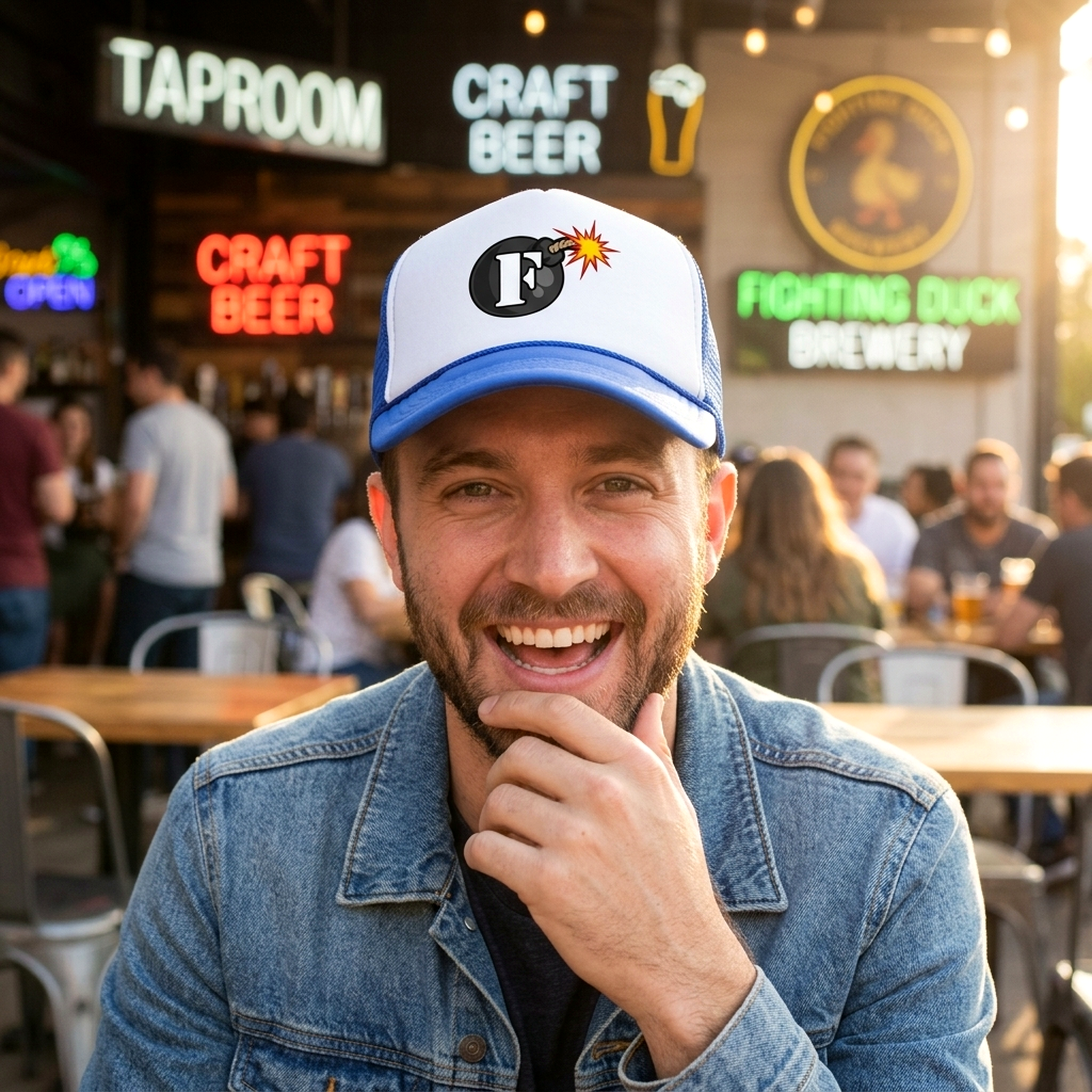 F BOMB - Five Panel Retro Style TRUCKER Cap