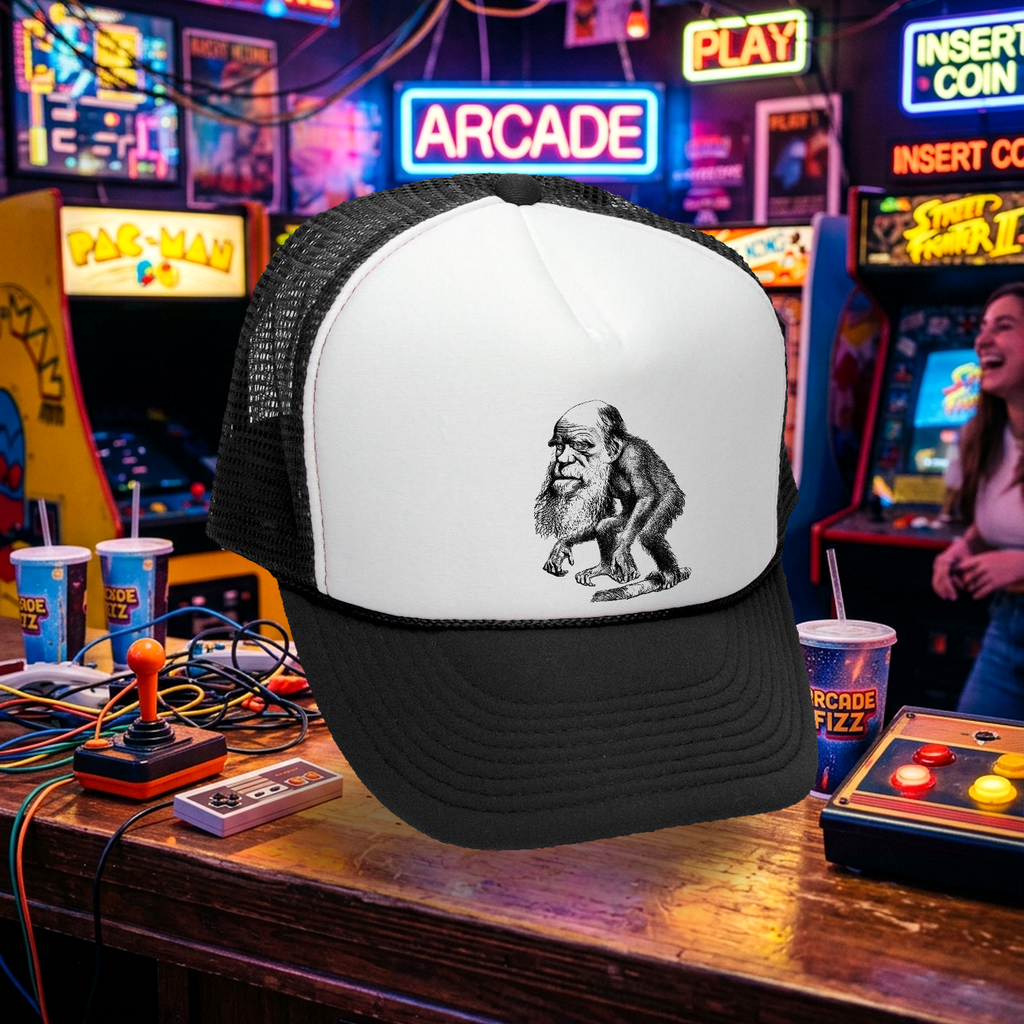 Darwin Trucker Hat - Mesh Cap - Five Panel Retro Style TRUCKER Cap