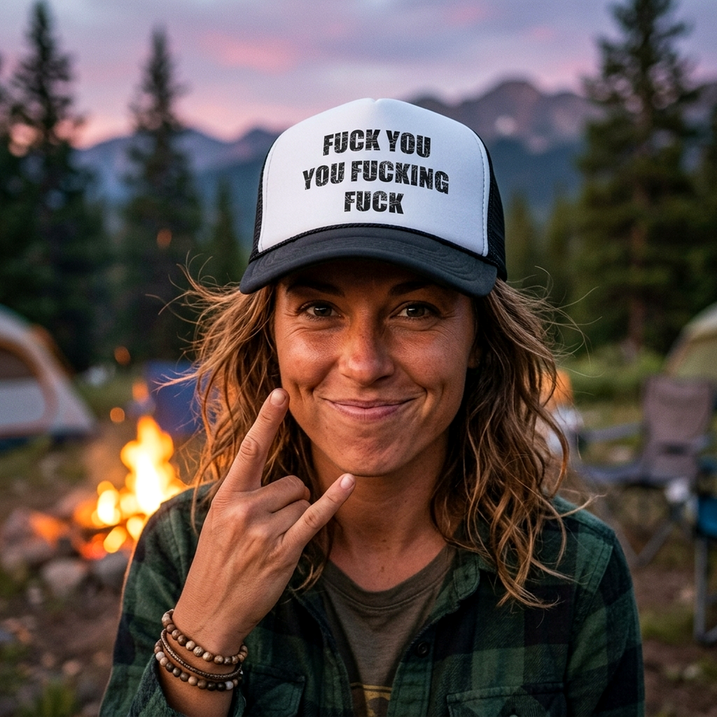 Fuck You, You Fucking Fuck Trucker Hat - Mesh Trucker