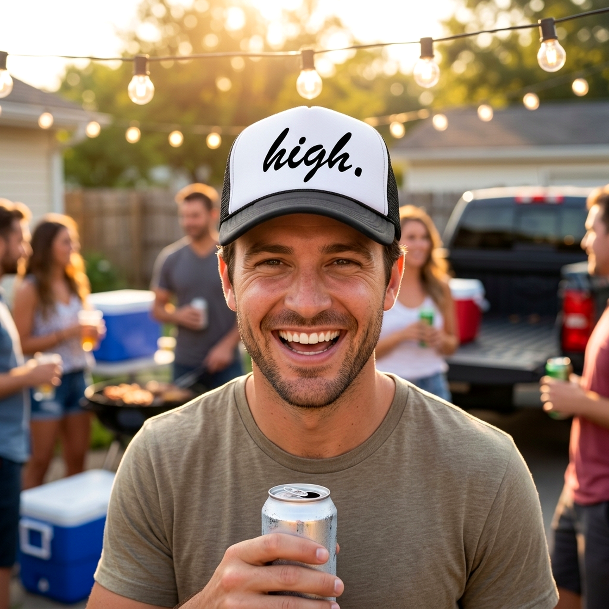 High Trucker Hat - Mesh Cap