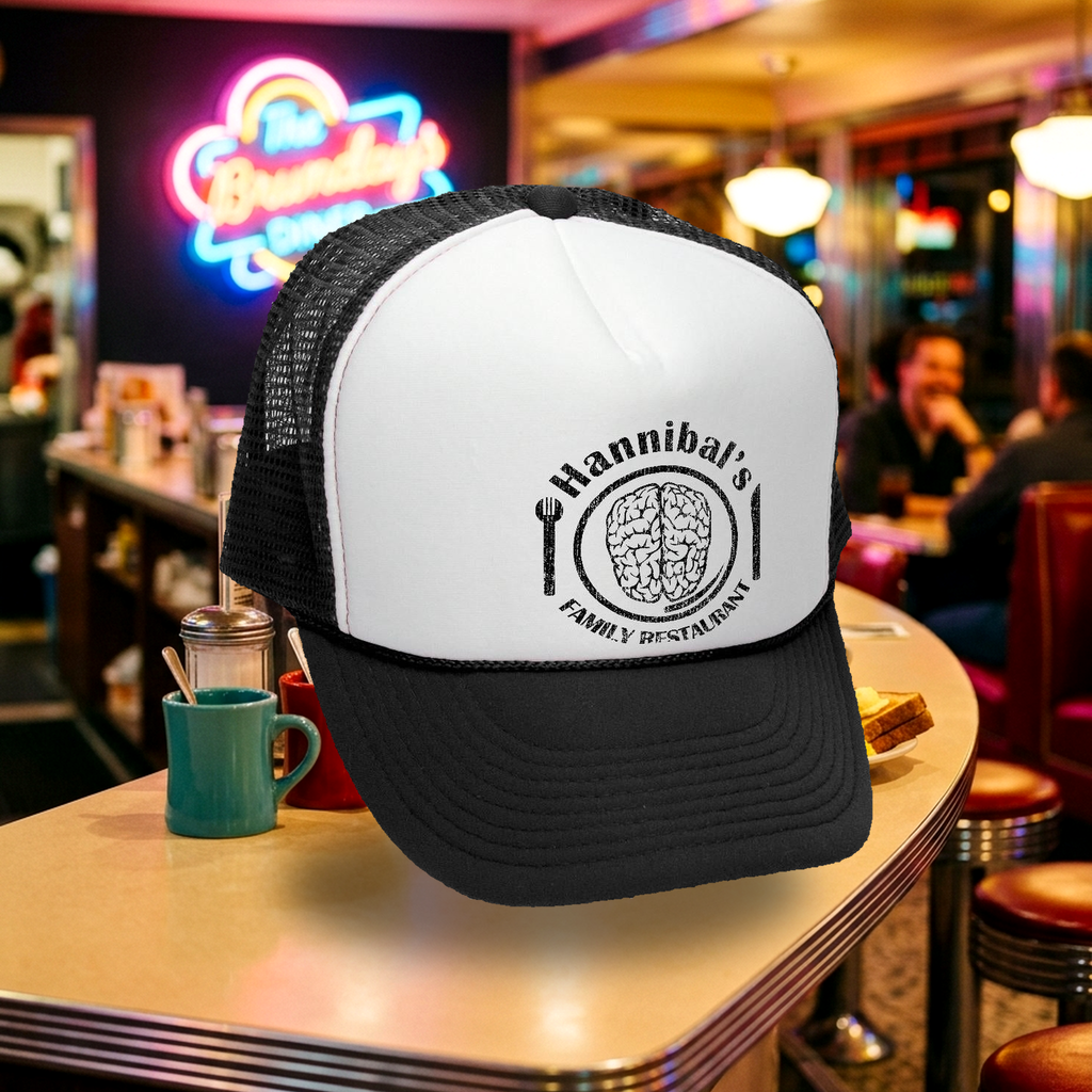Hannibal's Family Restaurant Trucker Hat - Mesh Cap - Five Panel Retro Style TRUCKER Cap