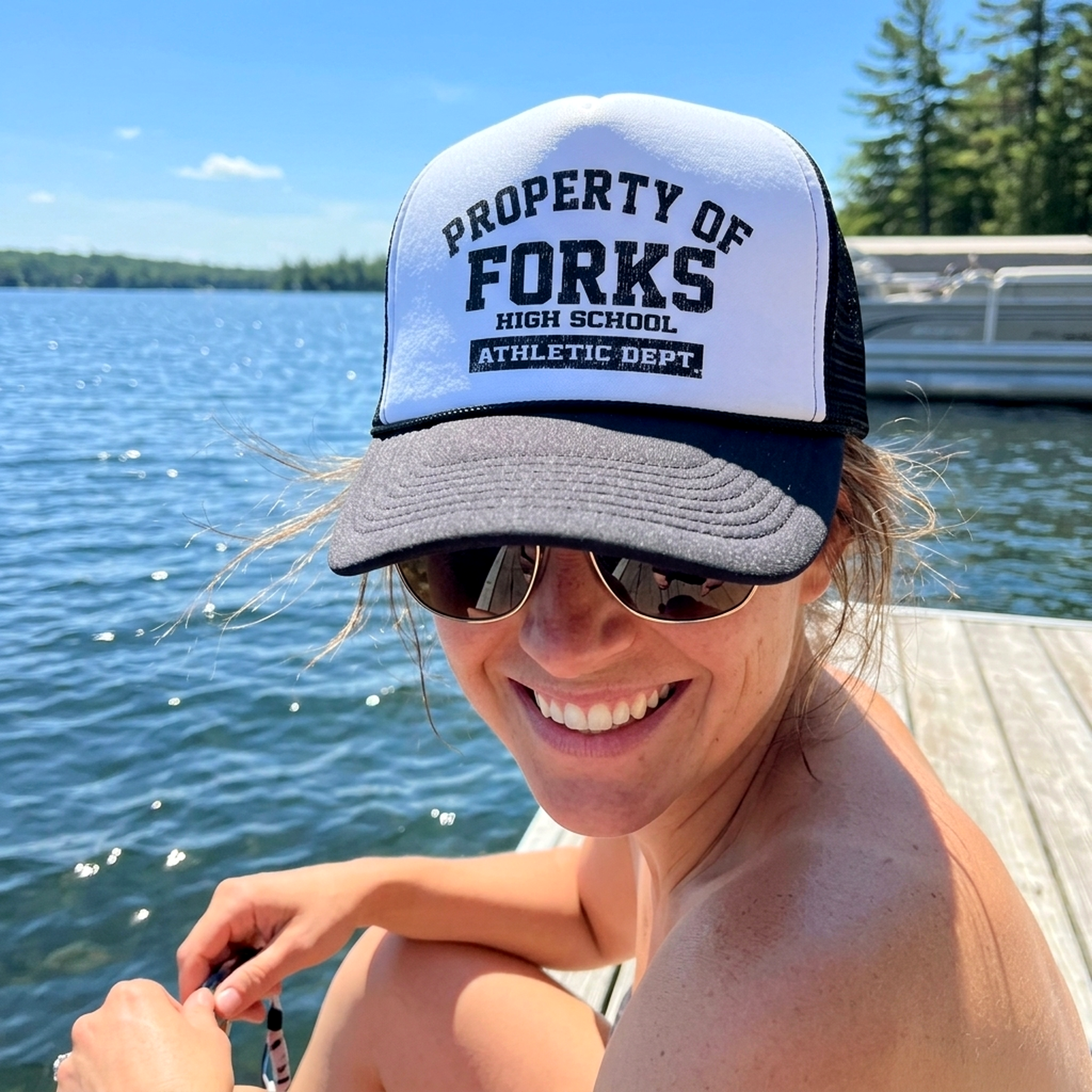 Forks High School Trucker Hat - Mesh Cap - Five Panel Retro Style TRUCKER Cap