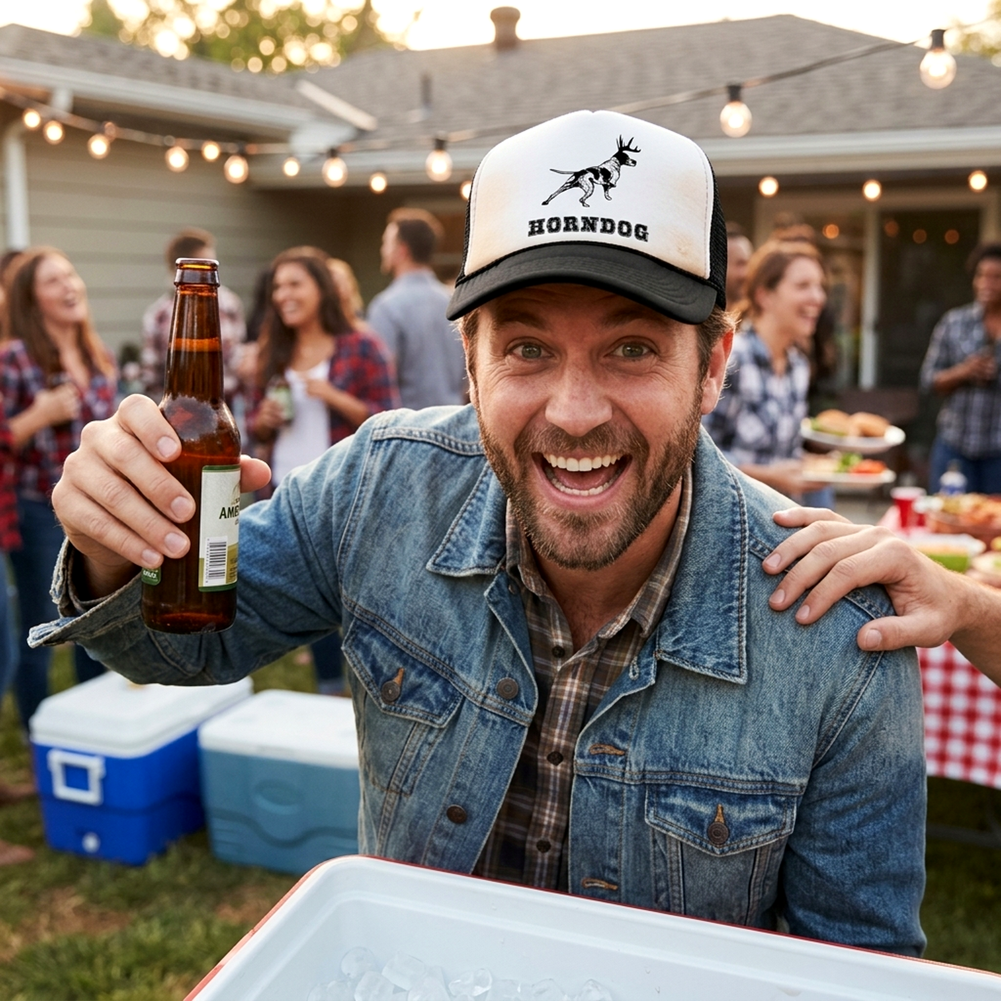 Horndog Trucker Hat - Mesh Cap - Five Panel Retro Style TRUCKER Cap