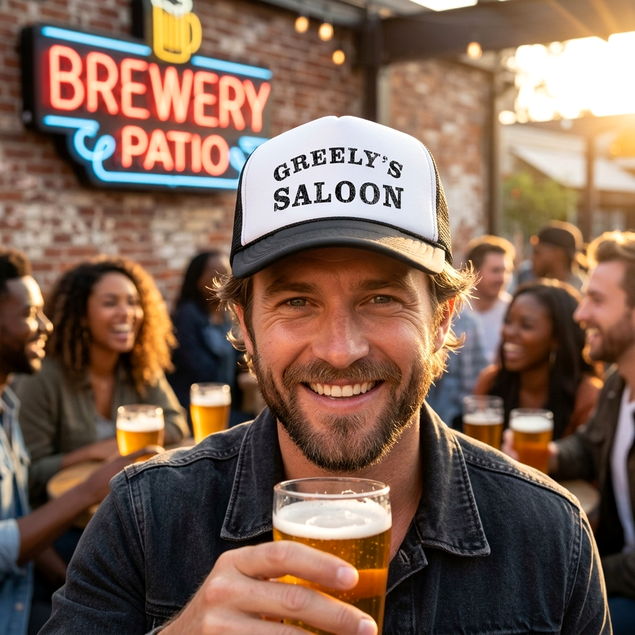 Greely's Bar Saloon Trucker Hat - Five Panel Retro Style TRUCKER Cap