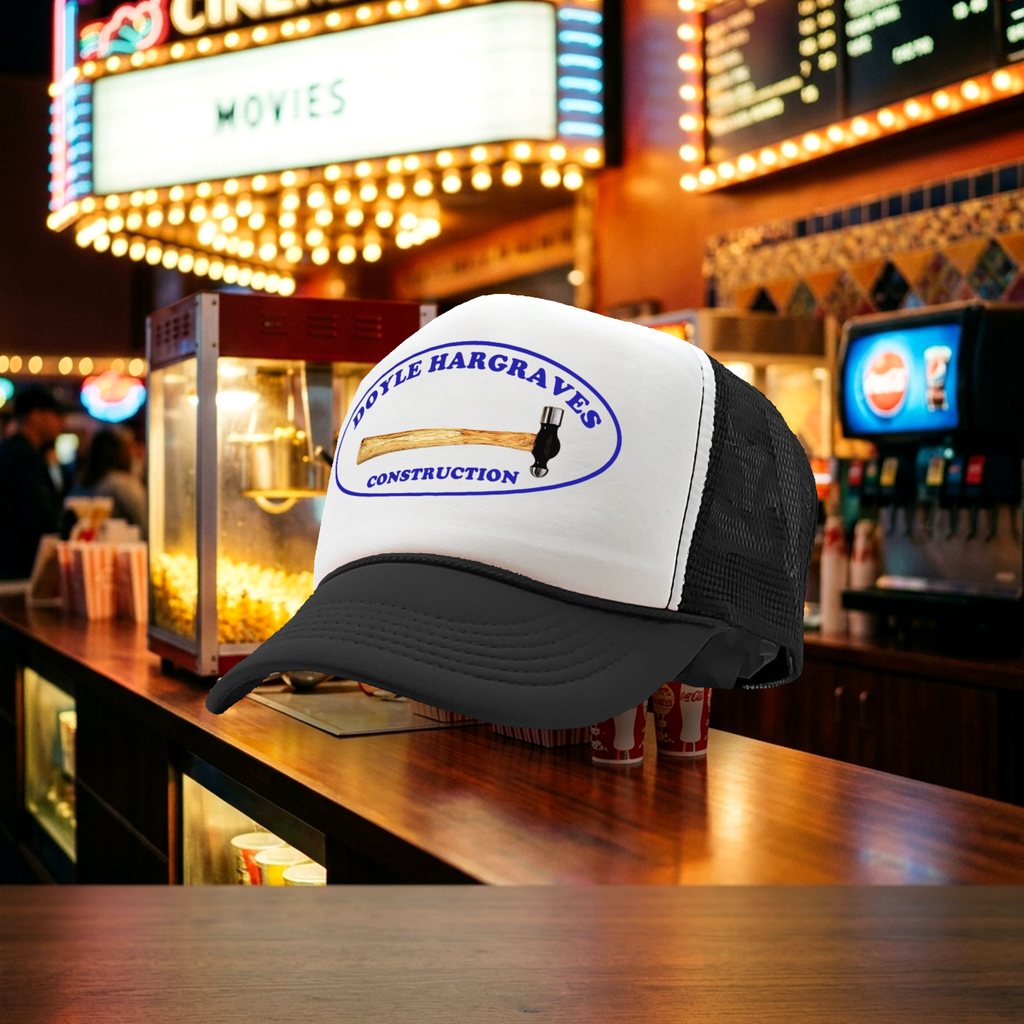 DOYLE HARGRAVES CONSTRUCTION movie - Vintage Retro Style Trucker Cap Hat - Five Panel Retro Style TRUCKER Cap