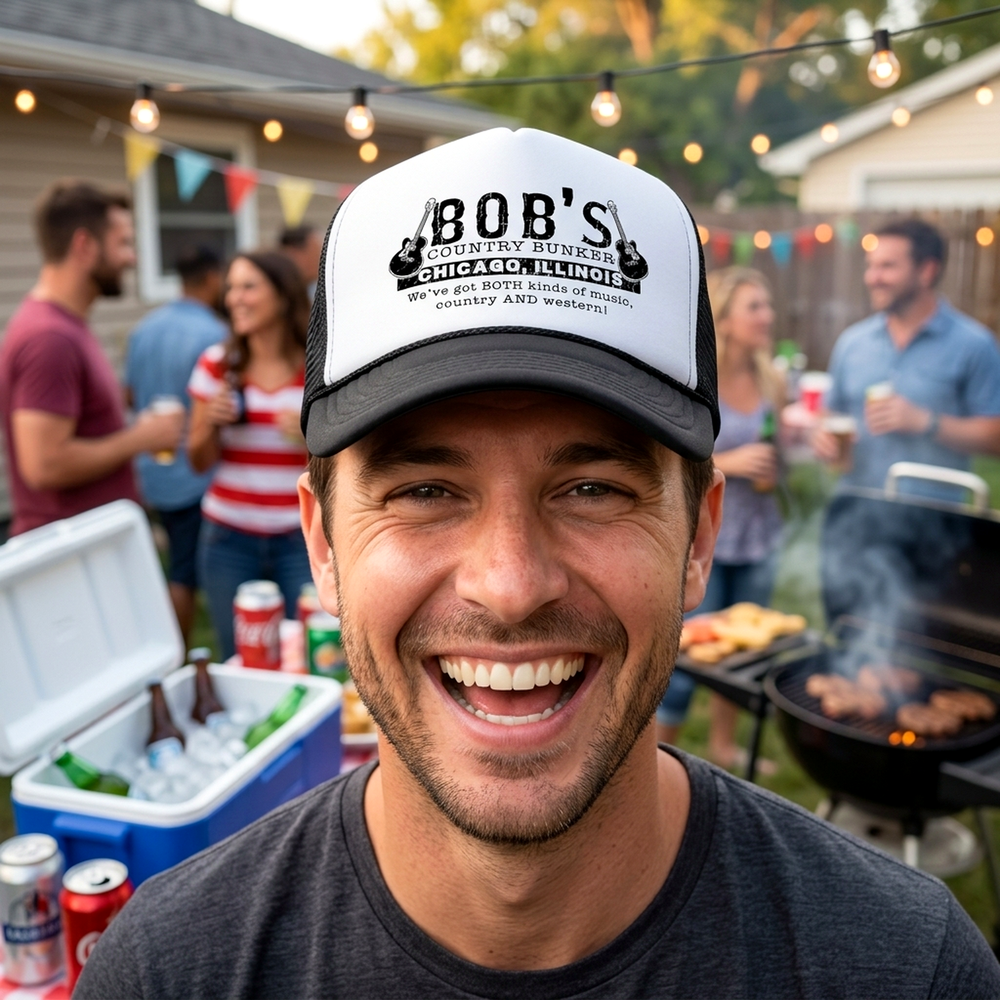 Bobs Country Bunker bar Trucker Hat - Five Panel Retro Style TRUCKER Cap