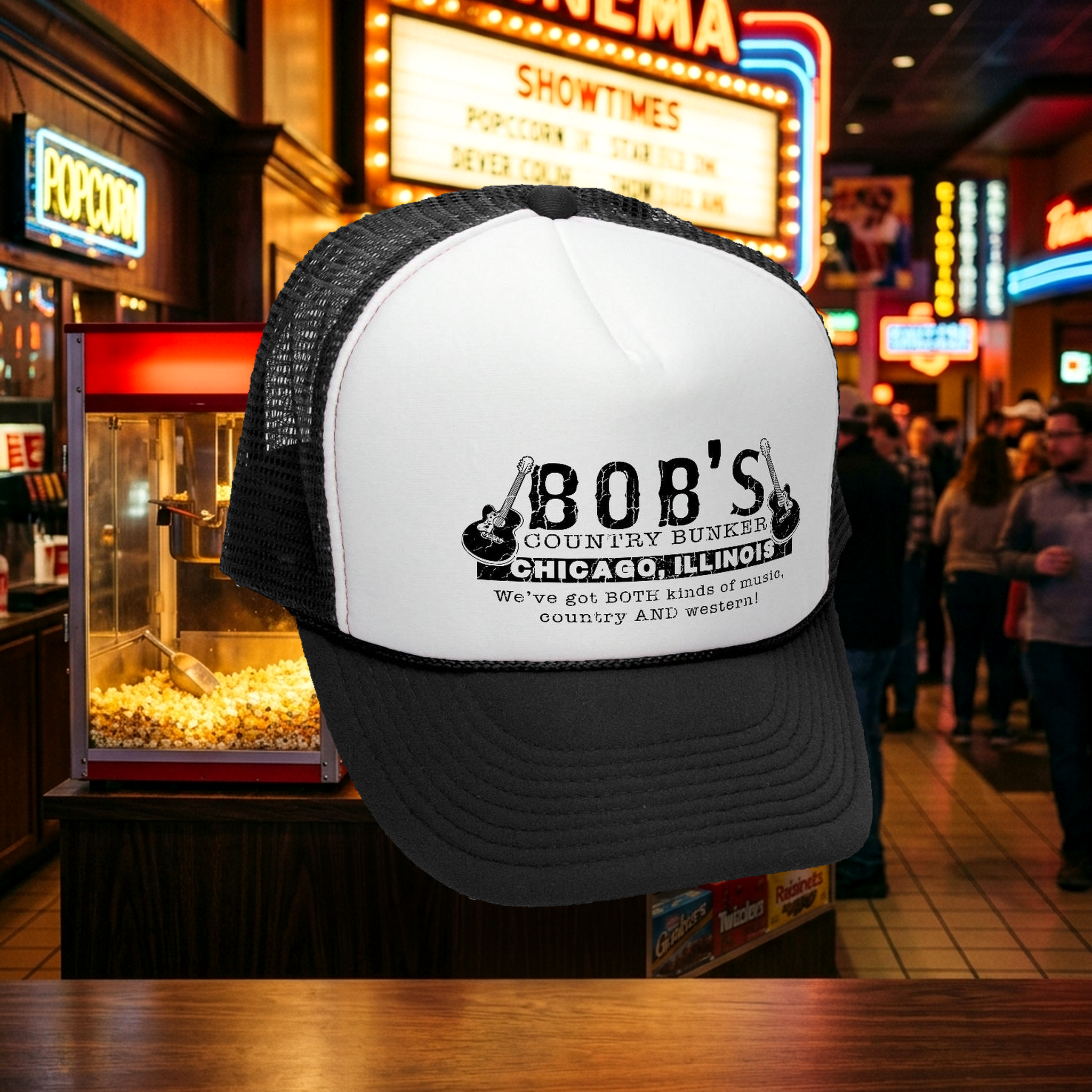 Bobs Country Bunker bar Trucker Hat - Five Panel Retro Style TRUCKER Cap