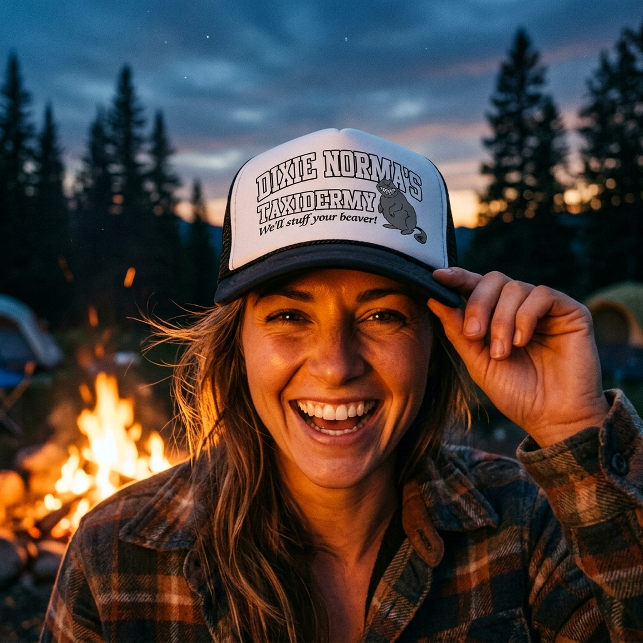 DIXIE NORMAS Taxidermy - funny joke - Vintage Retro Style Trucker Cap Hat - Five Panel Retro Style TRUCKER Cap