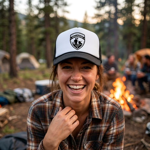 Brainerd PD Trucker Hat - Mesh Cap - Flat Bill Snap Back 5 Panel Hat