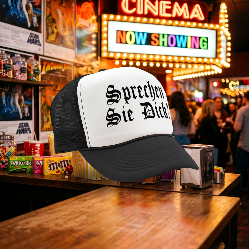 SPRECHEN SIE DICK - step brothers funny - Vintage Retro Style Trucker Cap Hat - Five Panel Retro Style TRUCKER Cap