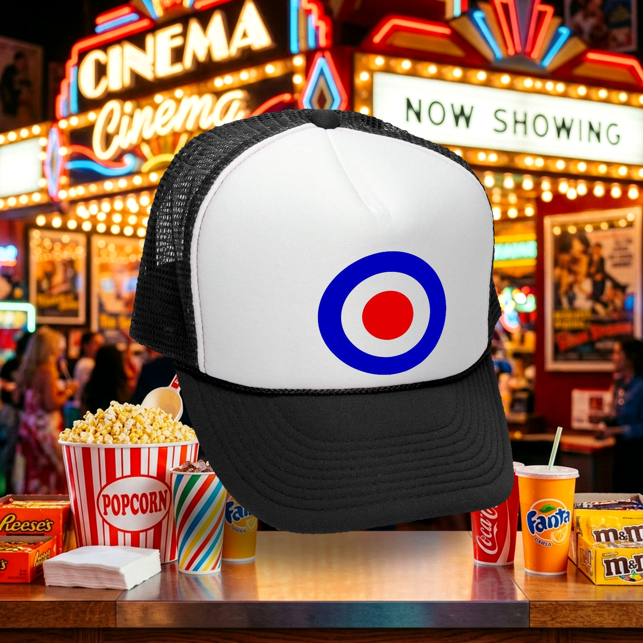 The Who Mod Target - Retro Vintage Style Trucker Cap Hat - Five Panel Retro Style TRUCKER Cap
