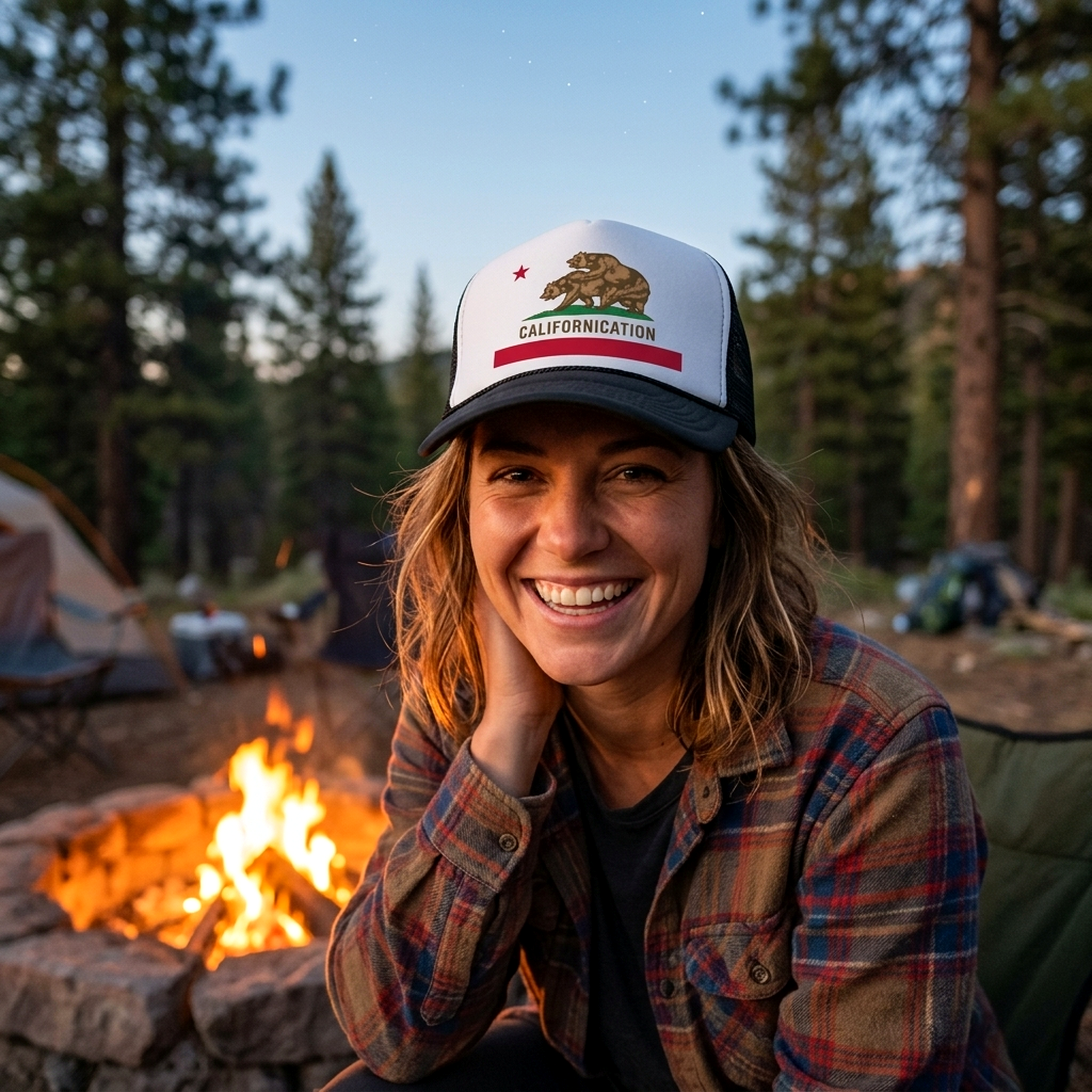 Californication - TRUCKER HAT - Mesh Cap - Five Panel Retro Style TRUCKER Cap