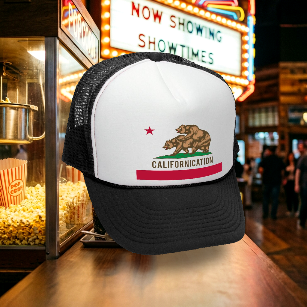 Californication - TRUCKER HAT - Mesh Cap - Five Panel Retro Style TRUCKER Cap