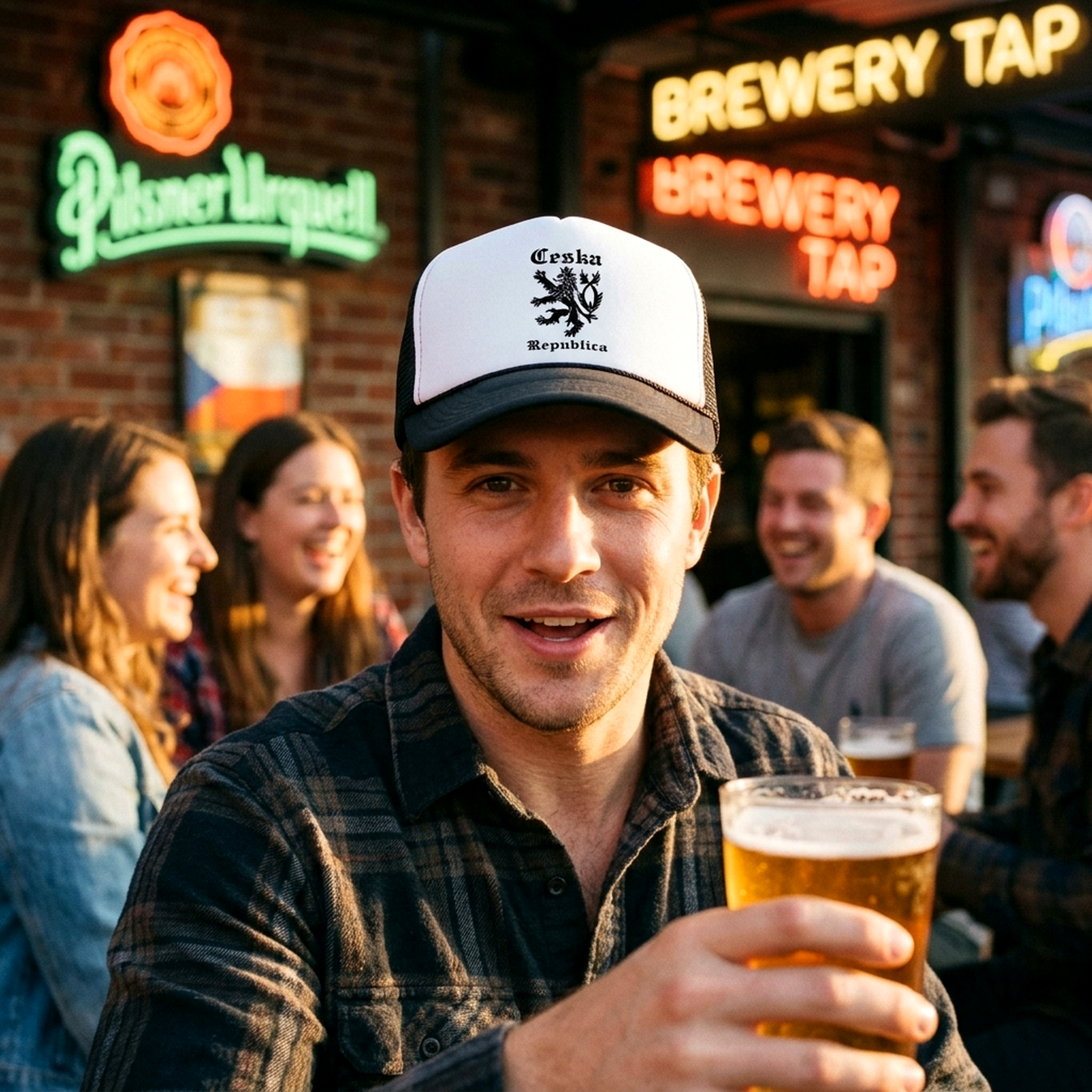 Ceska Trucker Hat - Mesh Cap - Five Panel Retro Style TRUCKER Cap