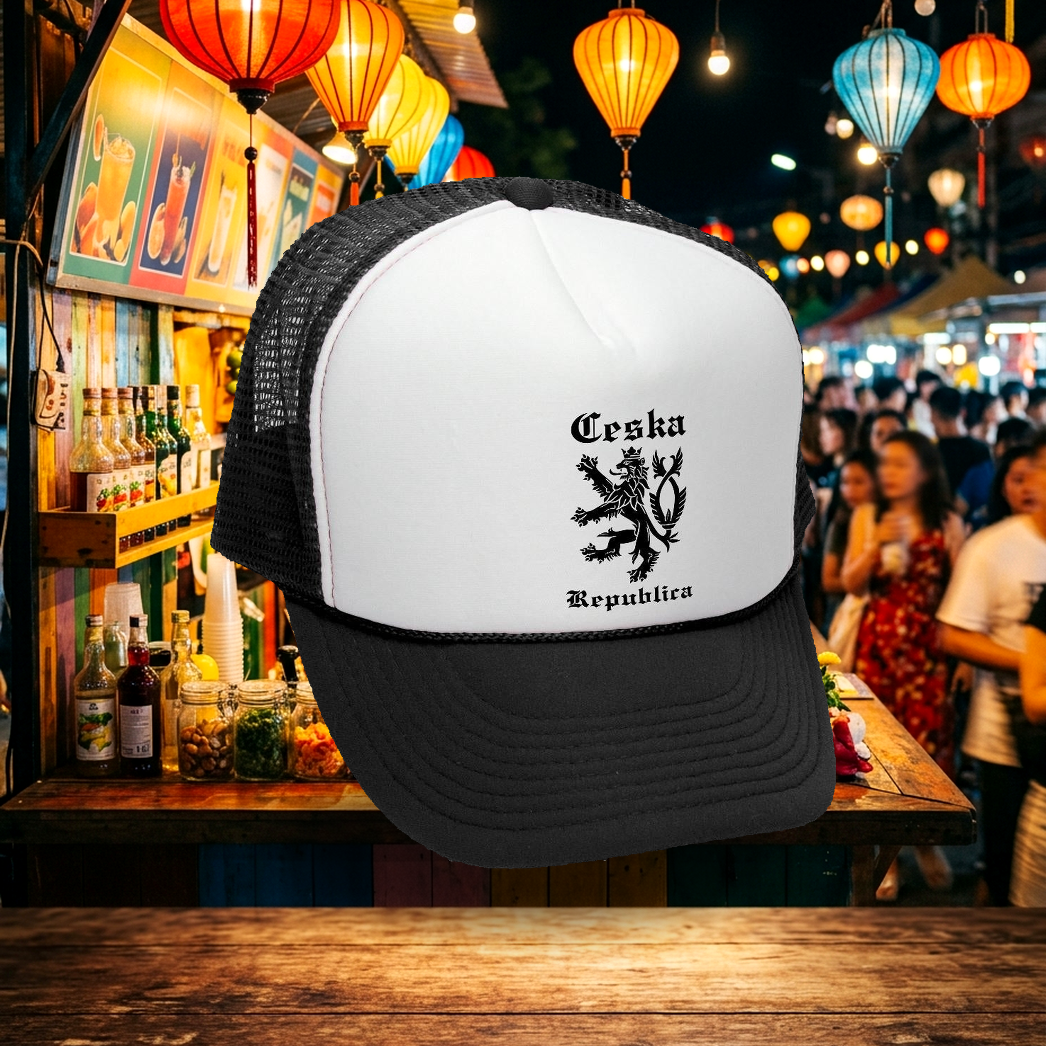 Ceska Trucker Hat - Mesh Cap - Five Panel Retro Style TRUCKER Cap