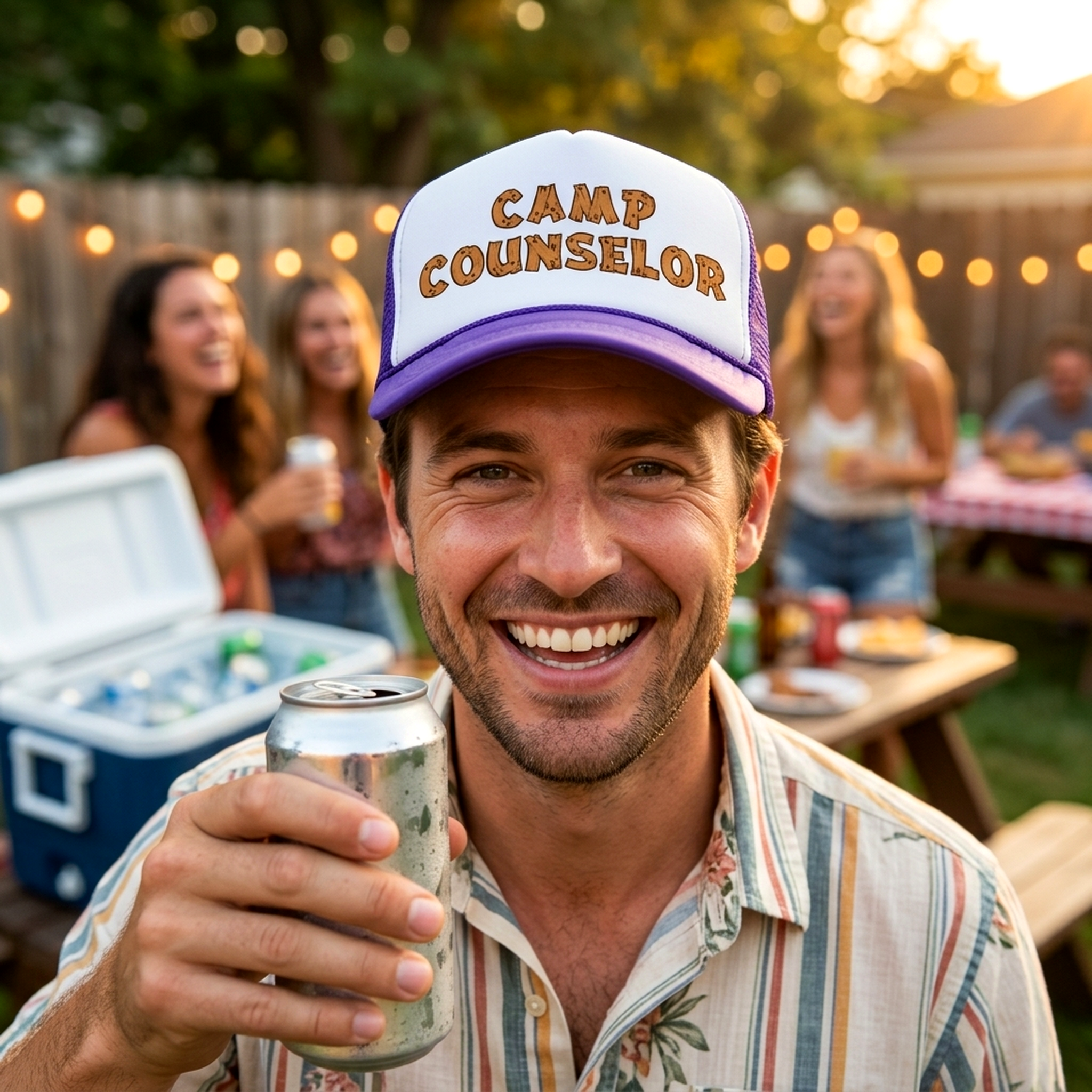 CAMP COUNSELOR - nature wilderness guide tourist - Unisex Adult Trucker Cap Hat - Five Panel Retro Style TRUCKER Cap