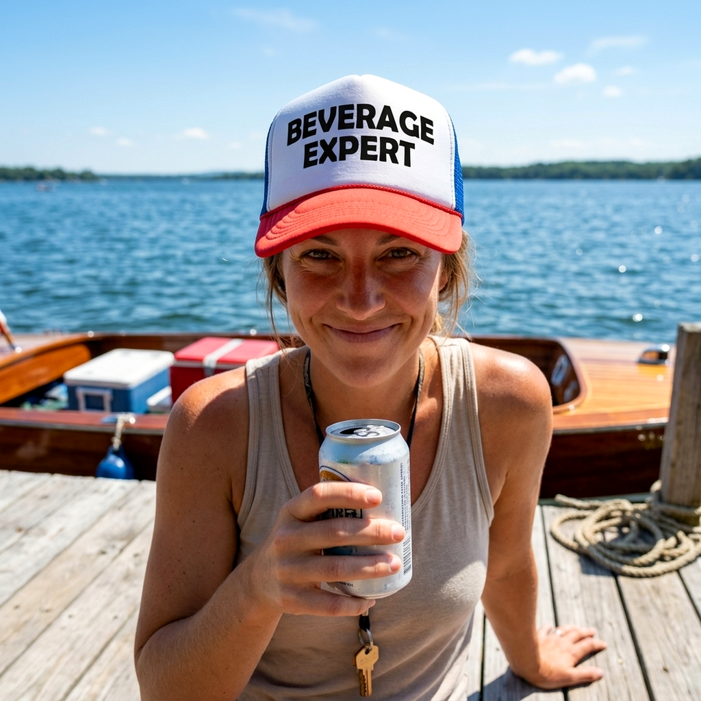 BEVERAGE EXPERT - beer wine liquor party - Vintage Retro Style Trucker Cap Hat - Five Panel Retro Style TRUCKER Cap
