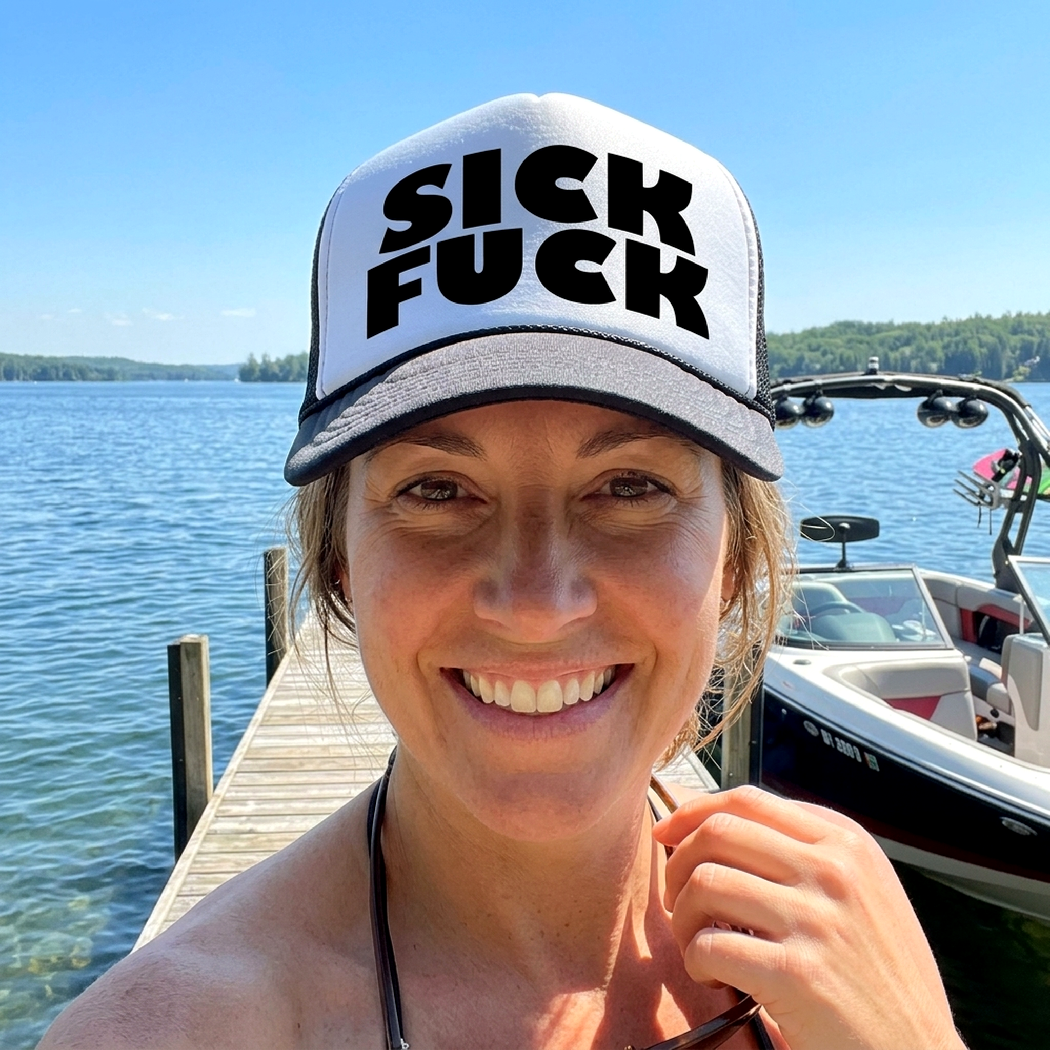 Sick F*ck - Trucker Hat - Mesh cap - Five Panel Retro Style TRUCKER Cap