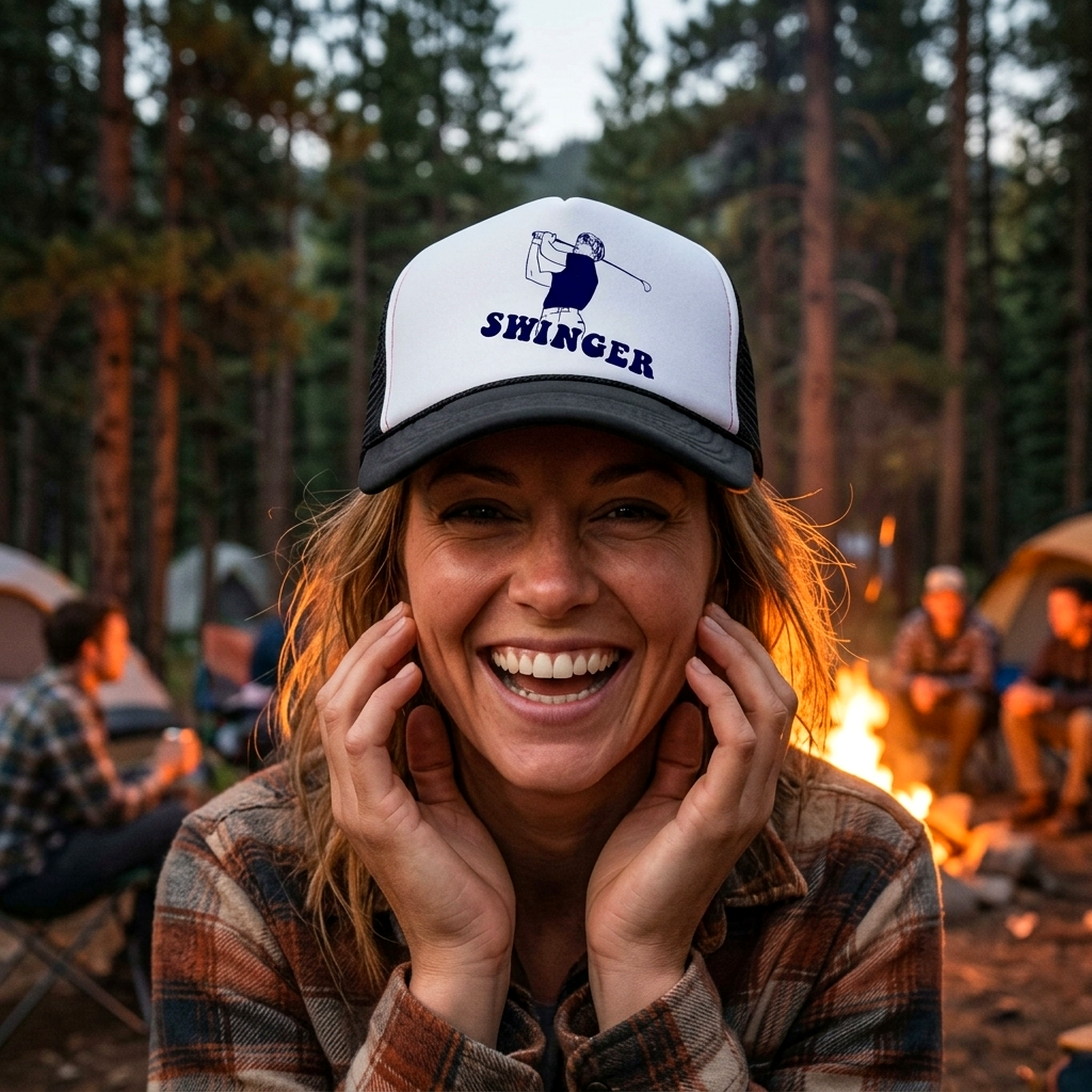 Swinger Trucker Hat - Mesh Cap - Five Panel Retro Style TRUCKER Cap