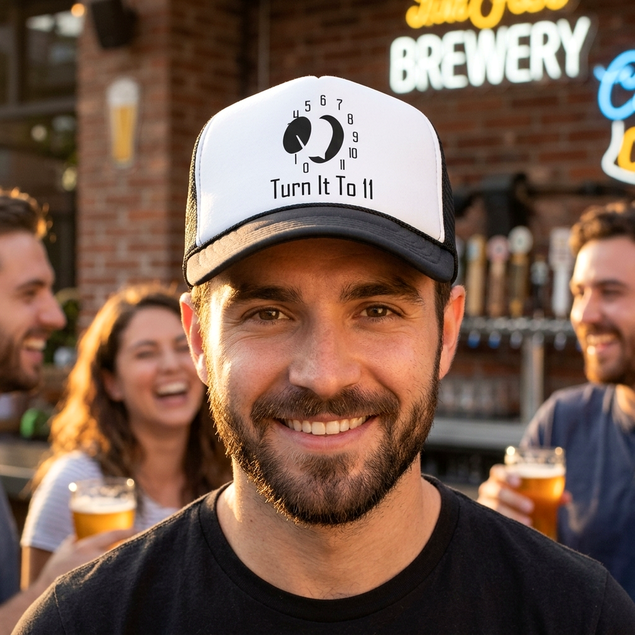 Turn It To 11 - spinal movie loud music bass head - Retro Vintage Style Baseball Trucker Cap Hat tap - Five Panel Retro Style TRUCKER Cap