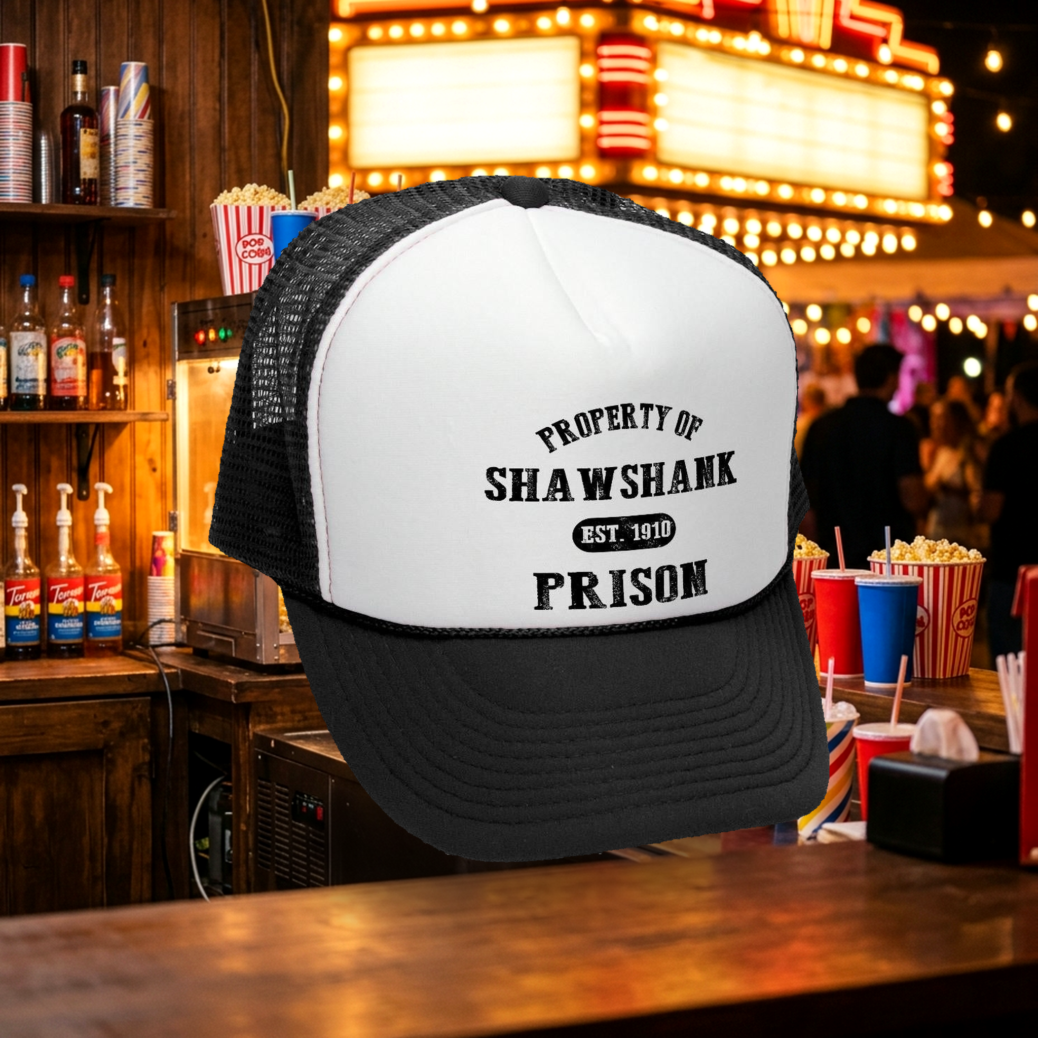 Shawshank Prison Property Trucker Hat - Mesh Cap - Five Panel Retro Style TRUCKER Cap