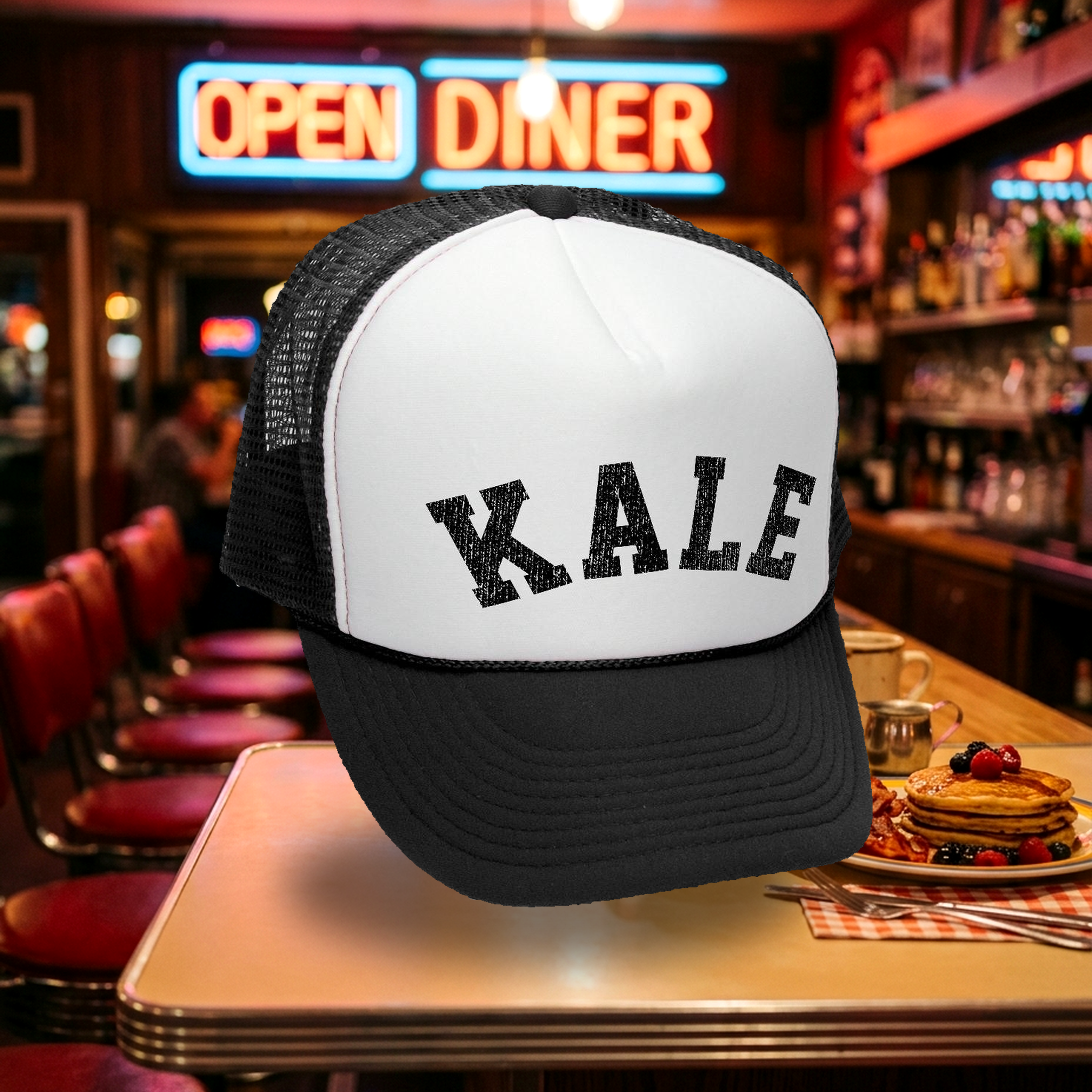 v2 Kale Trucker Hat - Mesh cap - Five Panel Retro Style TRUCKER Cap