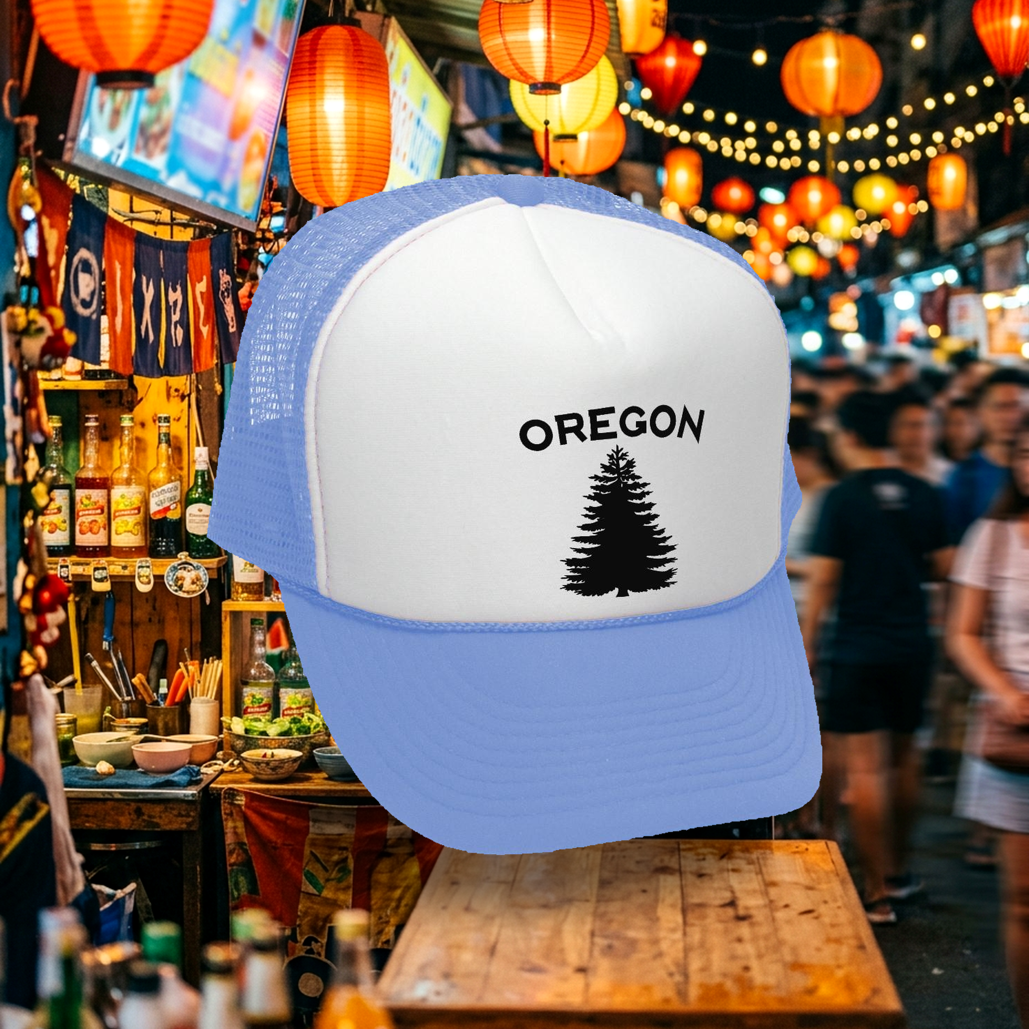 OREGON - us state salem portland beaver - Adult Trucker Cap Hat - Five Panel Retro Style TRUCKER Cap
