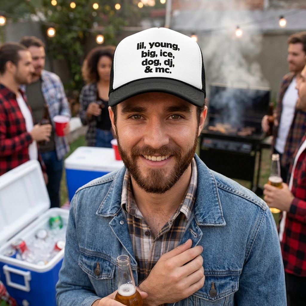 Rappers Trucker Hat - Mesh Cap - Five Panel Retro Style TRUCKER Cap
