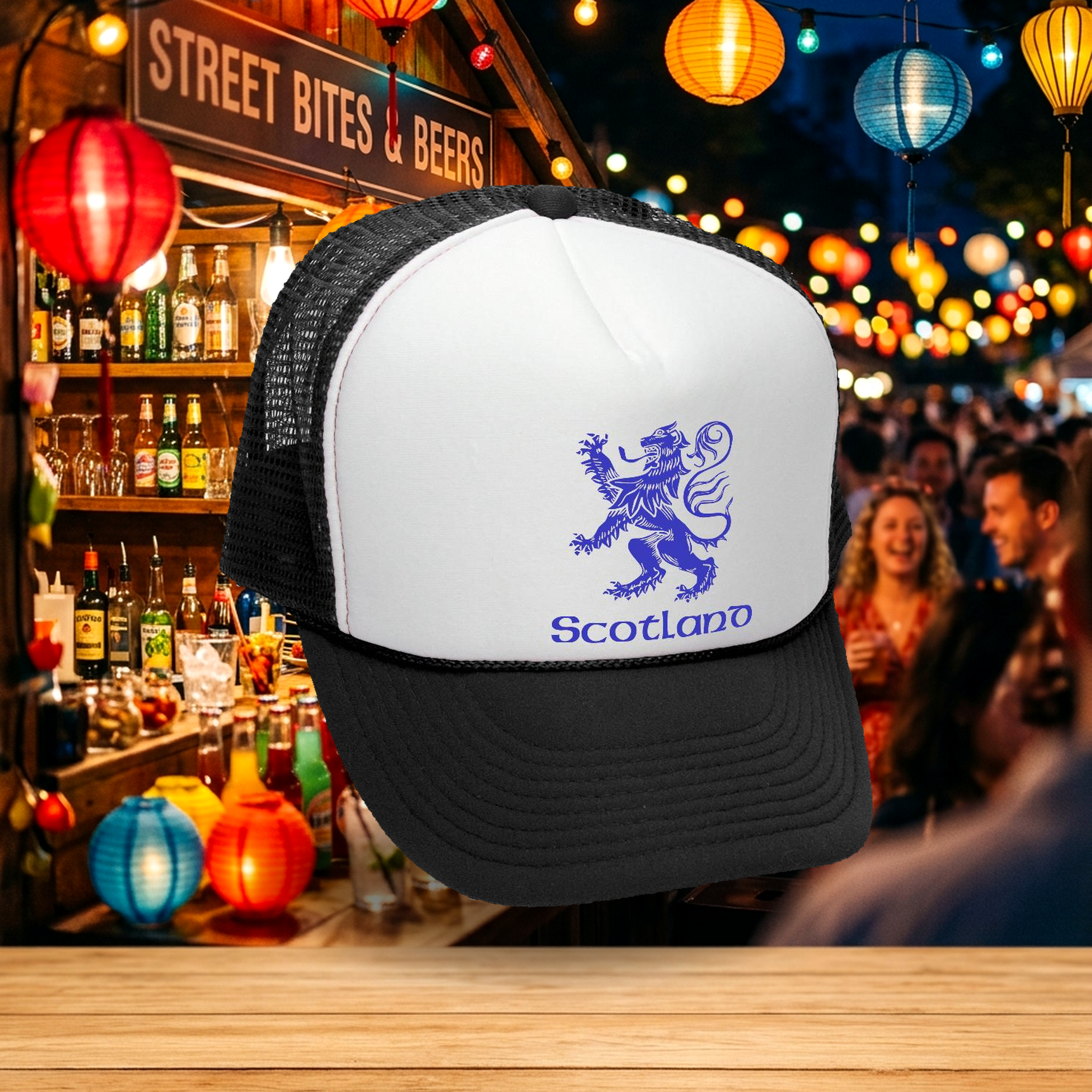 Scotland Lion Rampant Trucker Hat - Mesh Cap - Five Panel Retro Style TRUCKER Cap