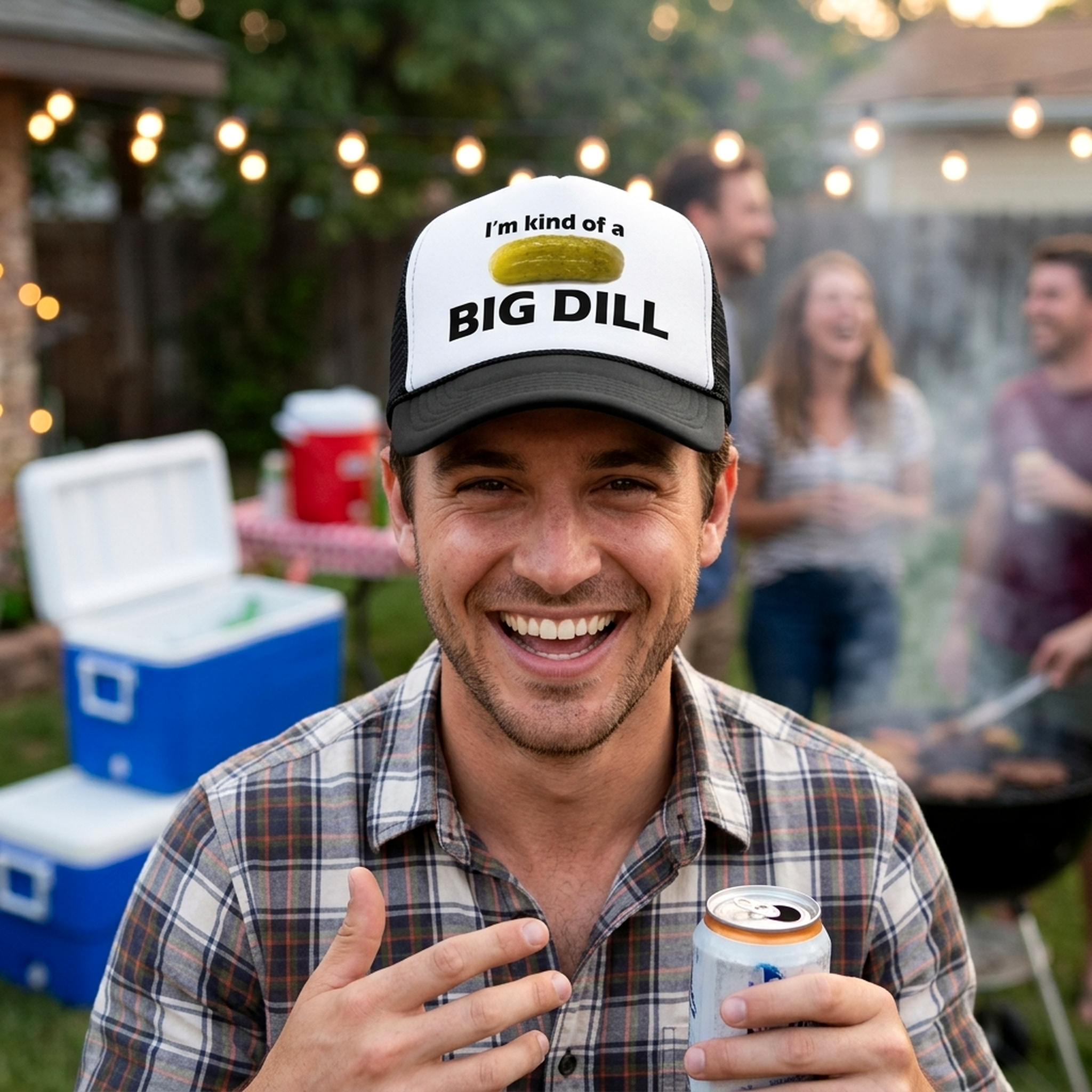 I'M KIND OF A BIG DILL - funny parody - Vintage Retro Style Trucker Cap Hat - Five Panel Retro Style TRUCKER Cap