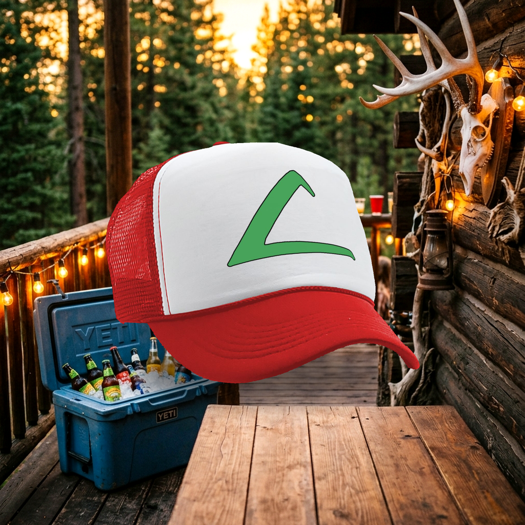 KETCHUM Halloween Monster Hunter - Vintage Retro Style Trucker Cap Hat - Five Panel Retro Style TRUCKER Cap