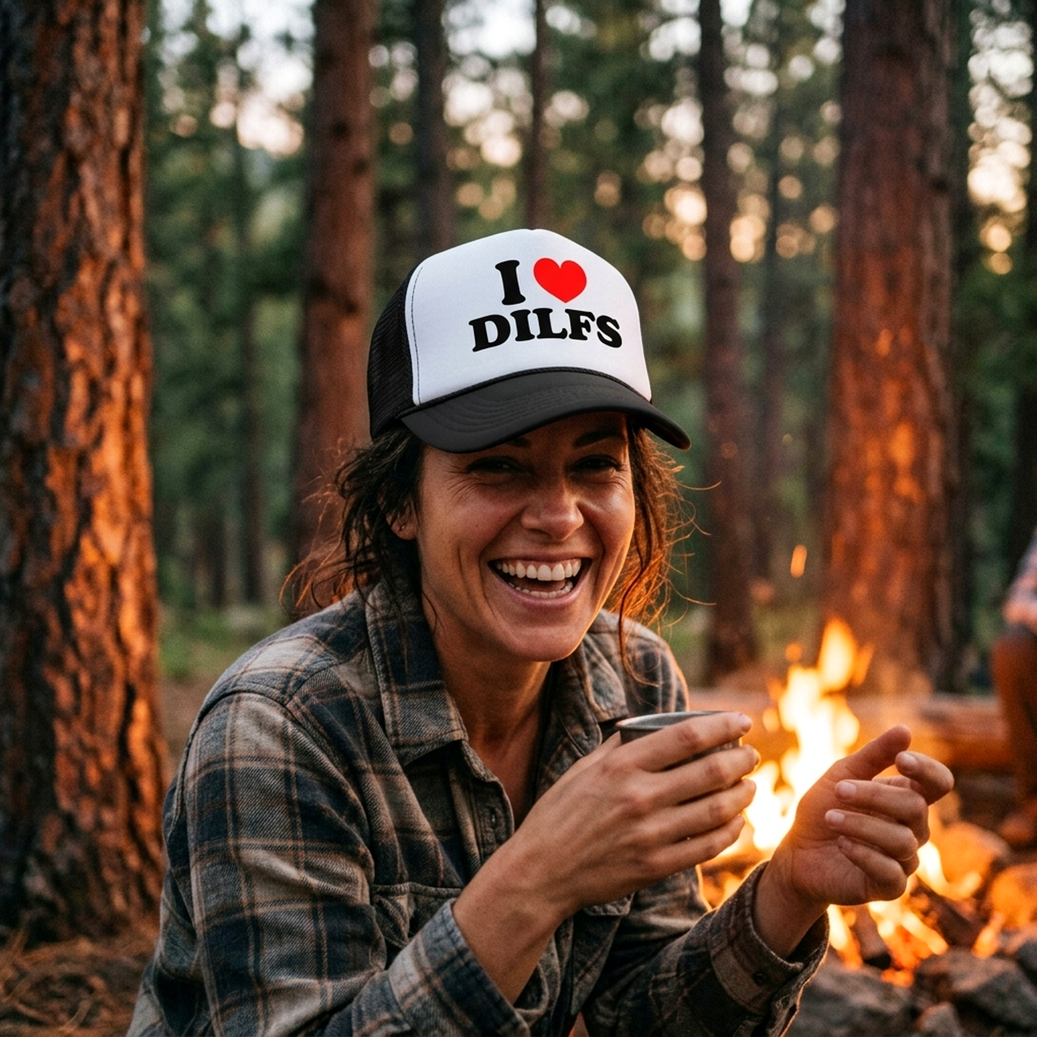 I Heart DILFS - Vintage Retro Style Trucker Cap Hat - Five Panel Retro Style TRUCKER Cap