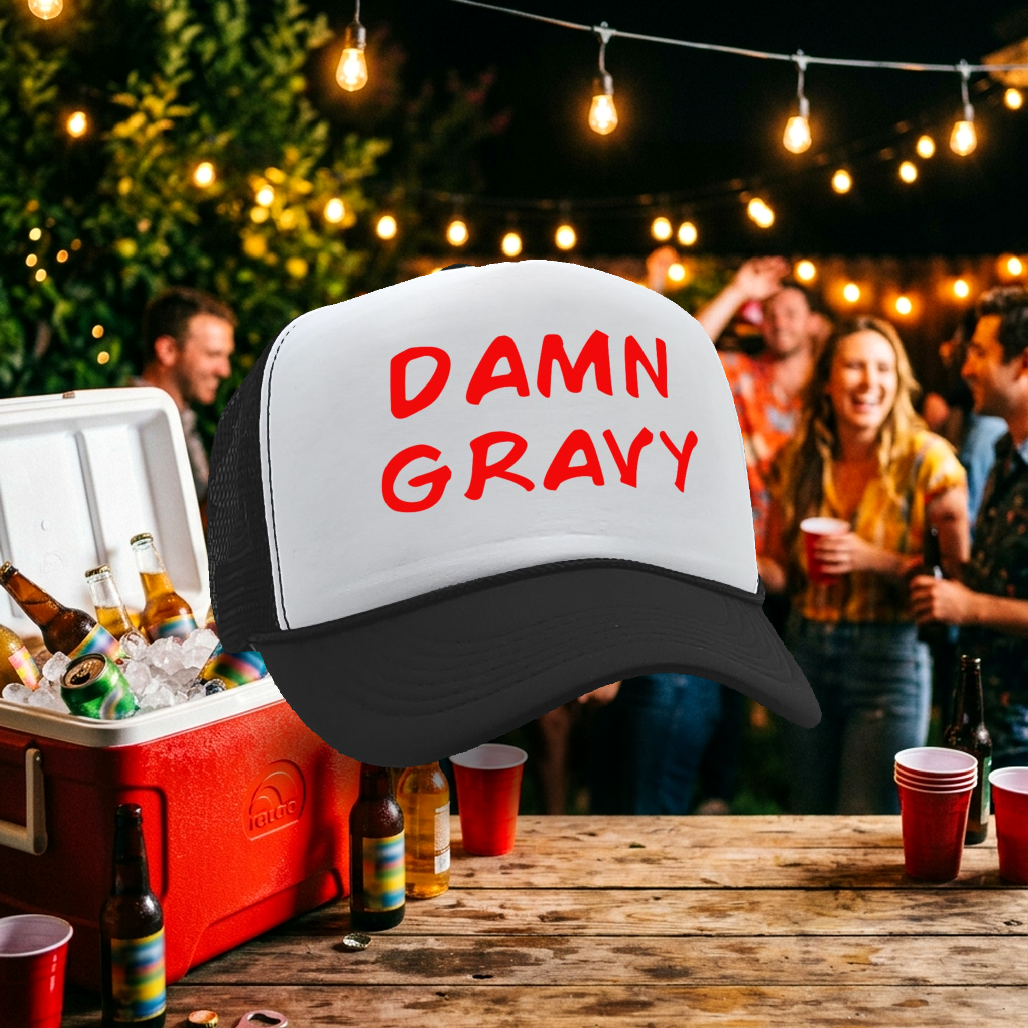 Damn Gravy - viral video - Vintage Retro Style Trucker Cap Hat - Five Panel Retro Style TRUCKER Cap