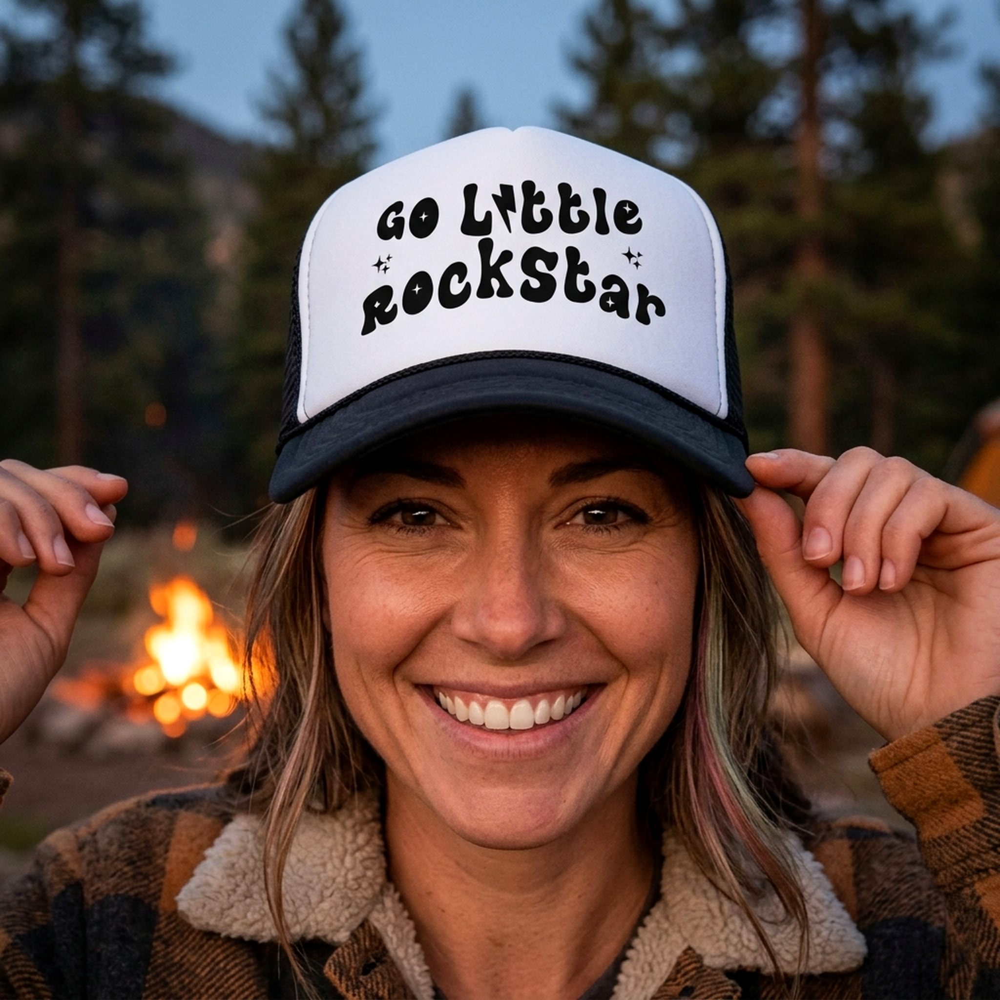 Go Little Rockstar - viral video - Vintage Retro Style Trucker Cap Hat - Five Panel Retro Style TRUCKER Cap