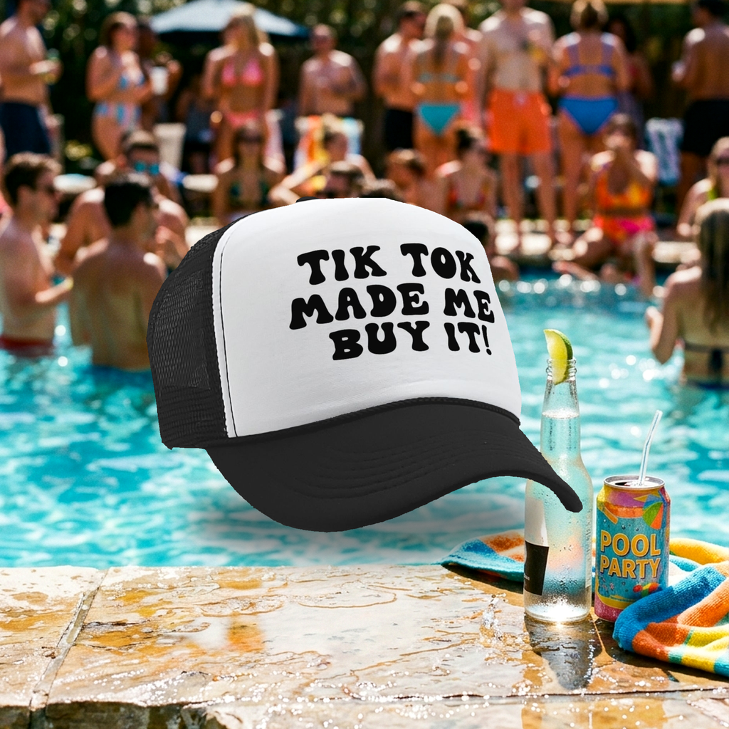 TIK TOK Made Me Buy It - viral video - Vintage Retro Style Trucker Cap Hat - Five Panel Retro Style TRUCKER Cap