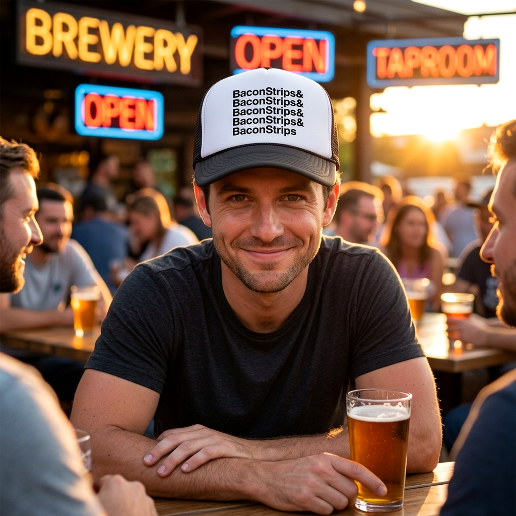 Bacon Strips Trucker Hat - Mesh Cap