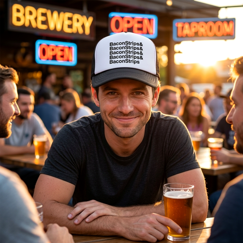 Bacon Strips Trucker Hat - Mesh Cap