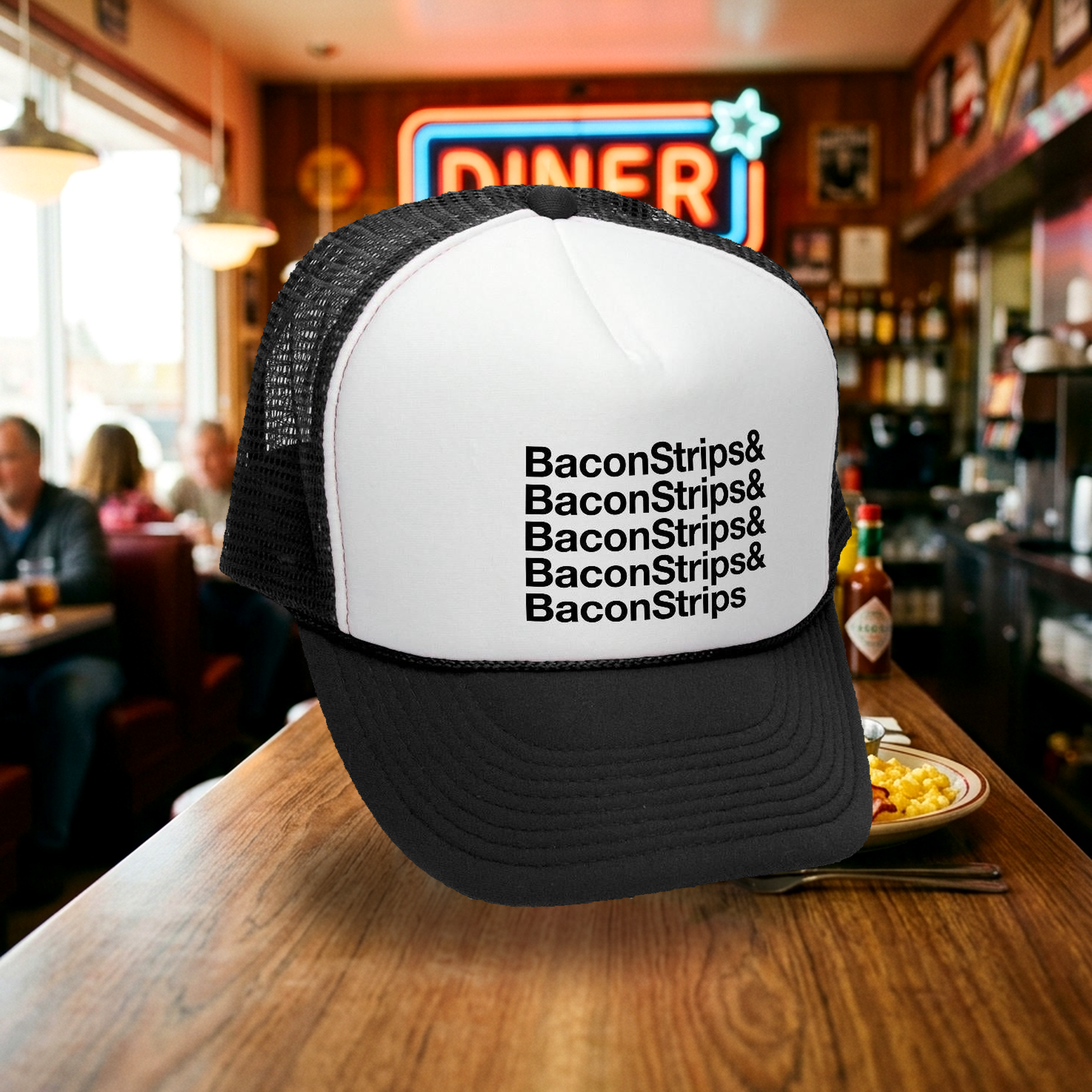 Bacon Strips Trucker Hat - Mesh Cap