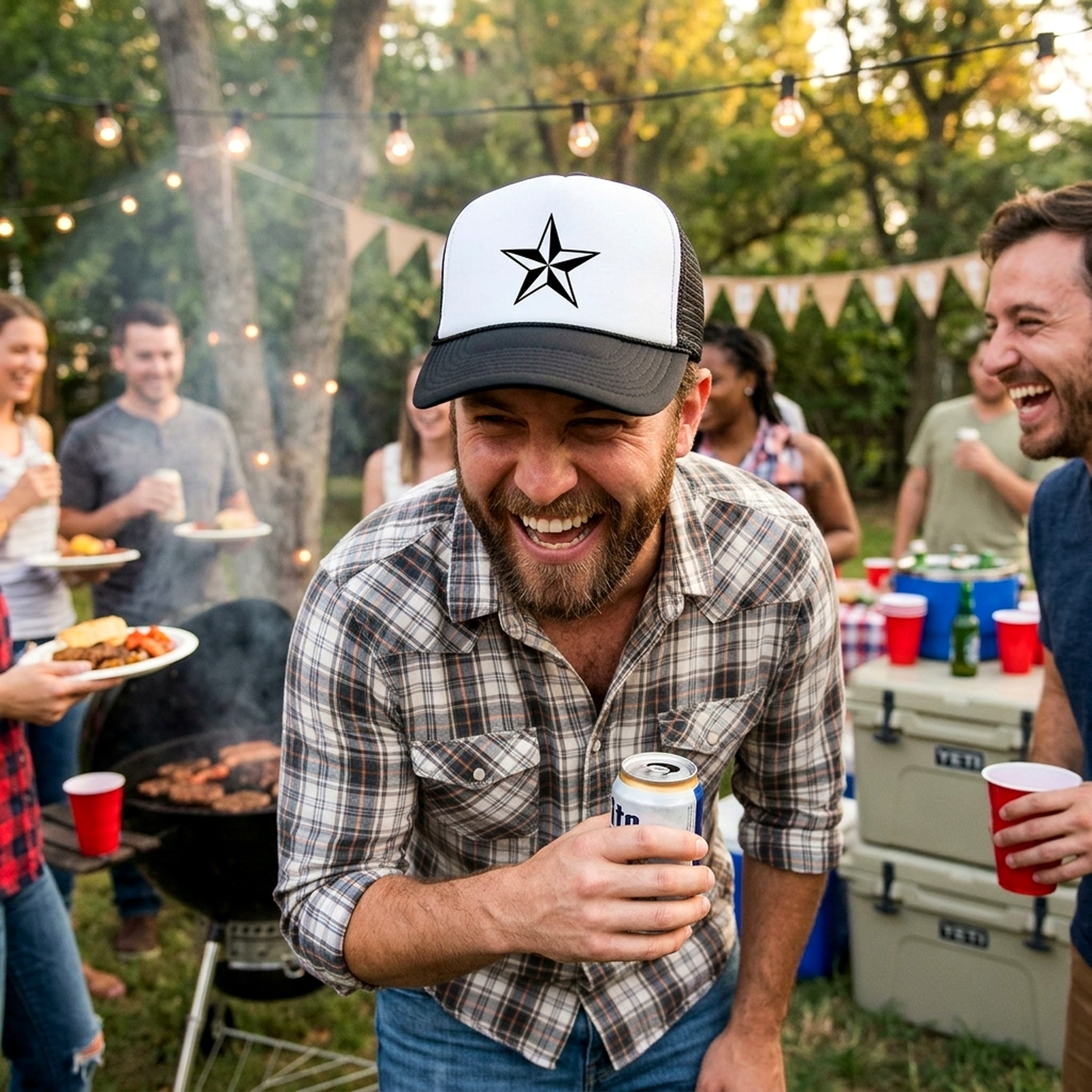 Nautical Star Trucker Hat - Mesh Cap