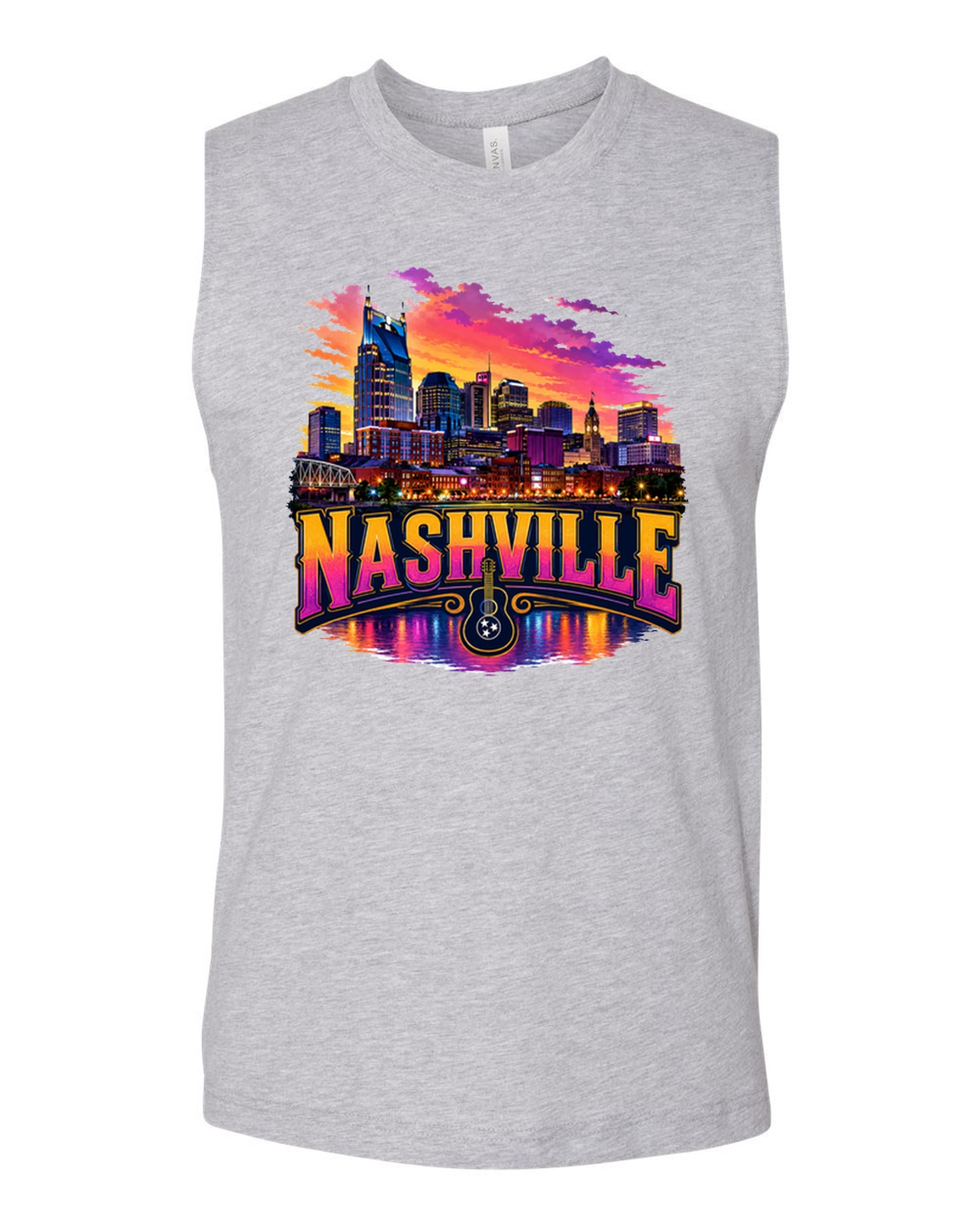 Nashville - Jersey Muscle Tank - Athletic Heather
