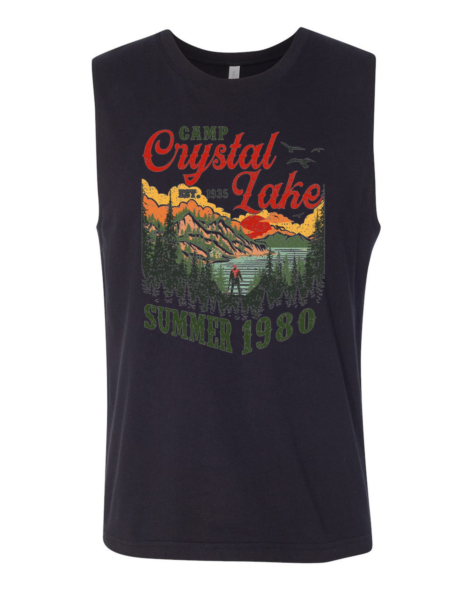 Camp Crystal Lake - Jersey Muscle Tank - Black