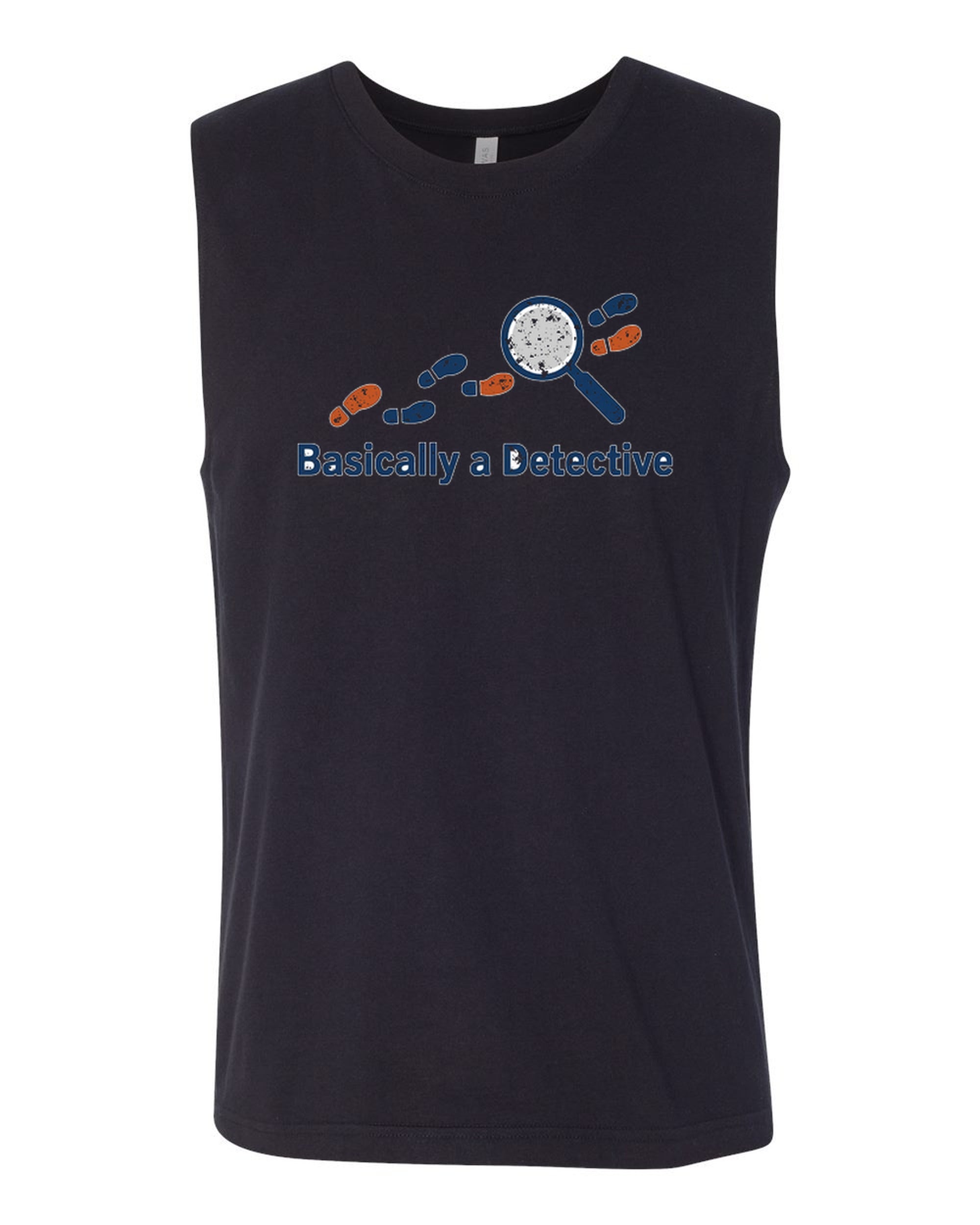 Basically A Detective - Jersey Muscle Tank - Black