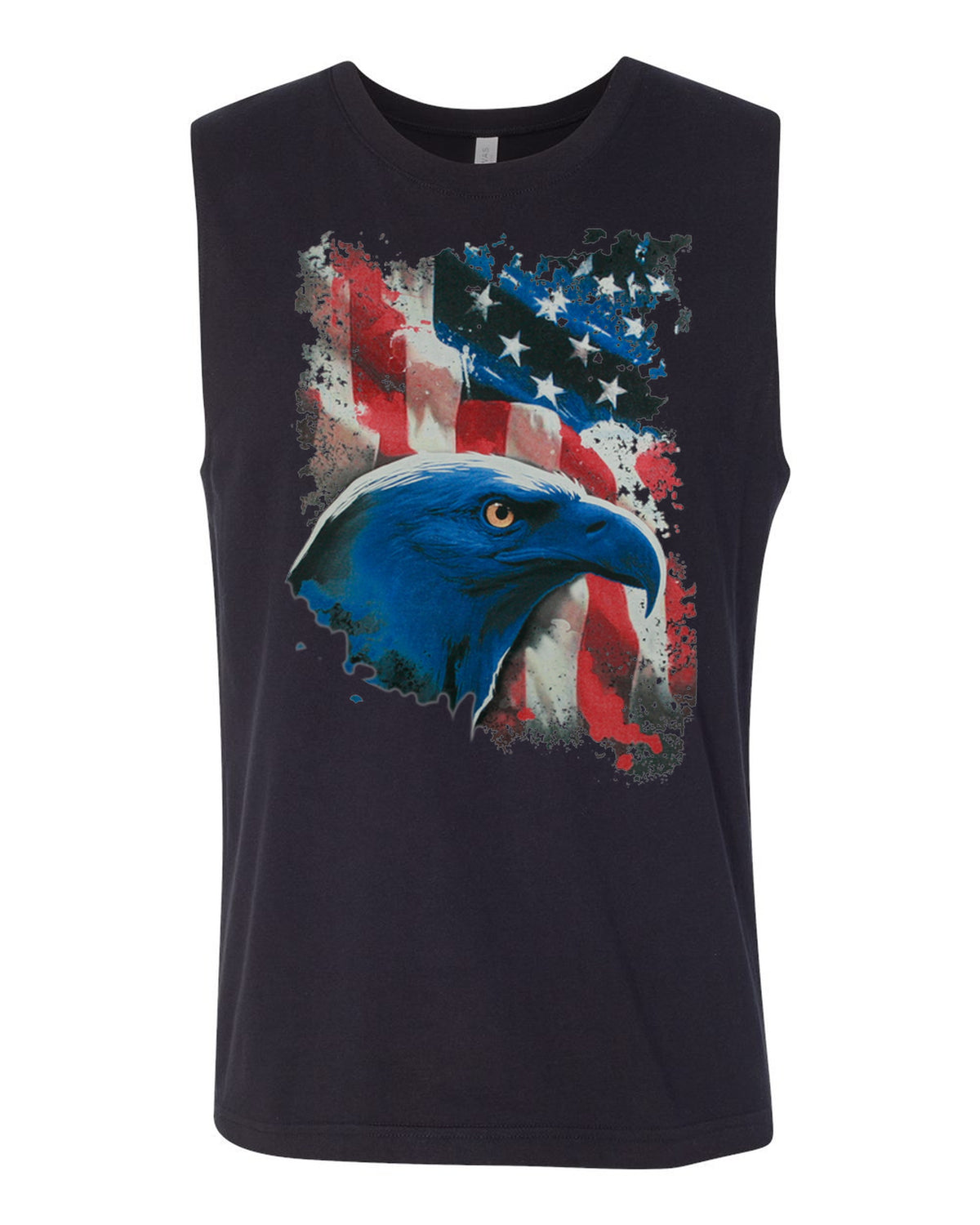 Eagle Flag Freedom Patriot Abd? - Jersey Muscle Tank - Black
