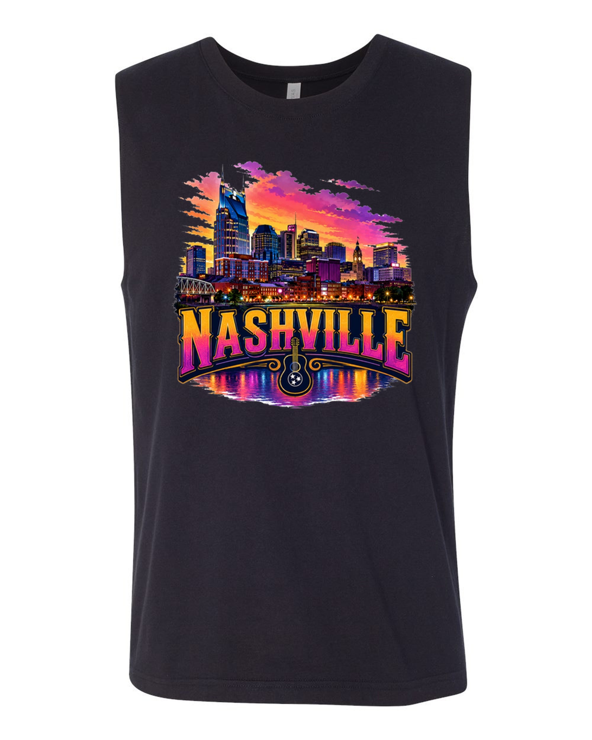 Nashville - Jersey Muscle Tank - Black