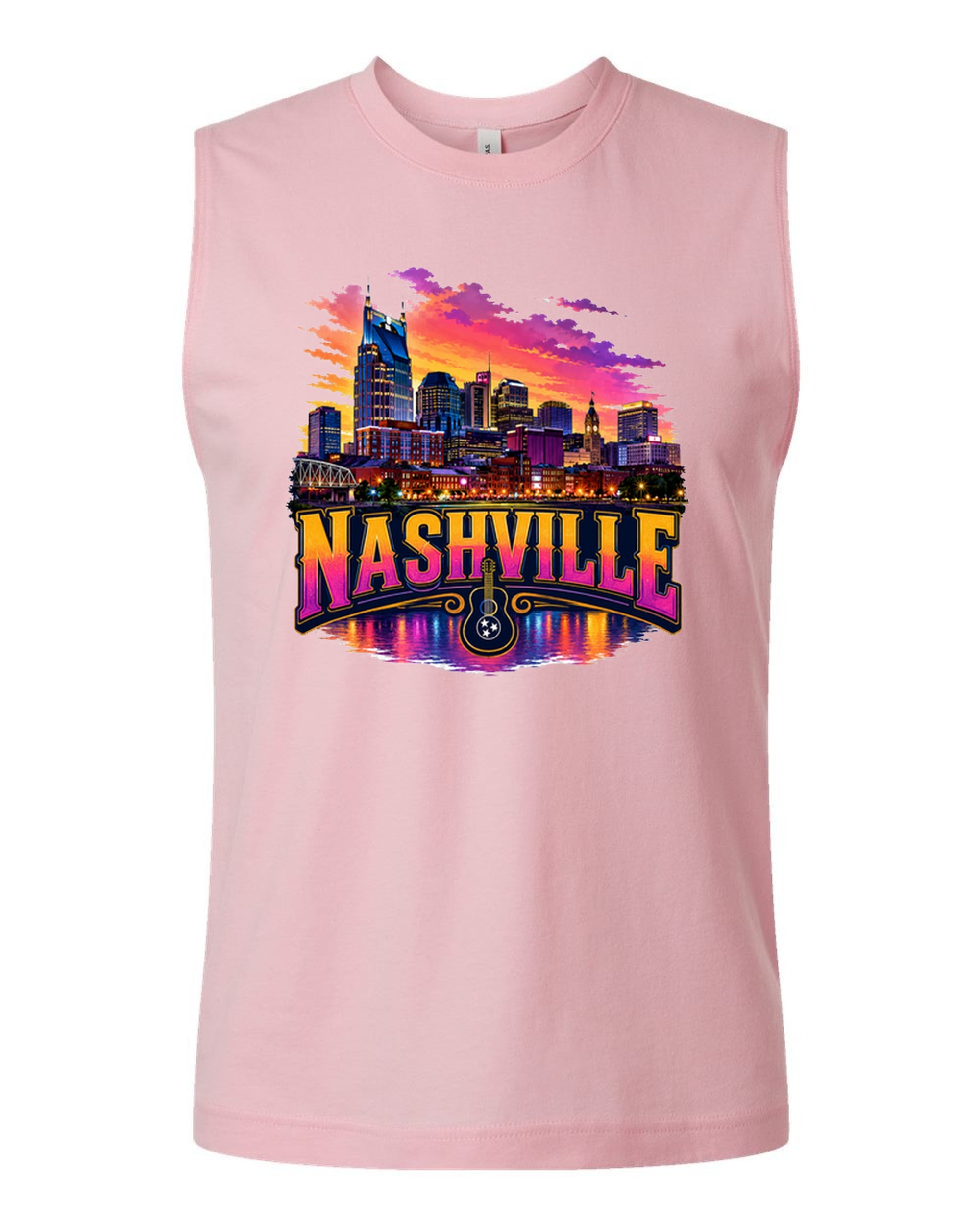 Nashville - Jersey Muscle Tank - Pink