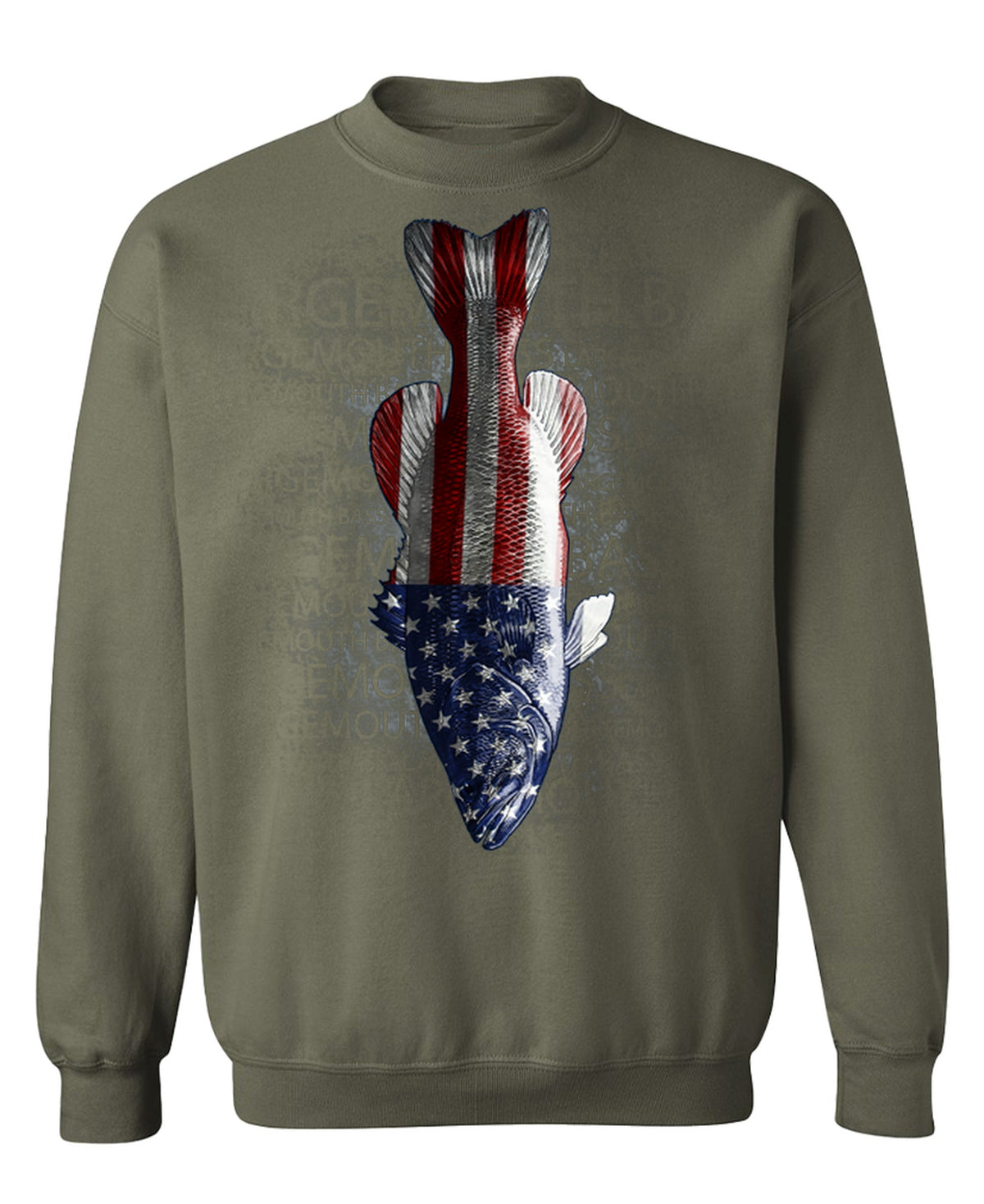 Bass Flag - Sweatshirt - Military Green