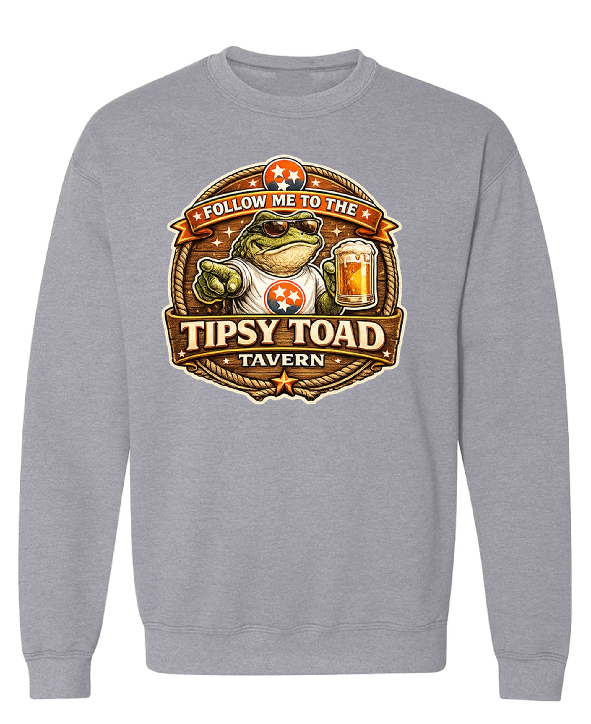 Tavern Crewneck Sweatshirt Country Music Bar Honky Tonk Western Gift Men Women - Sport Grey