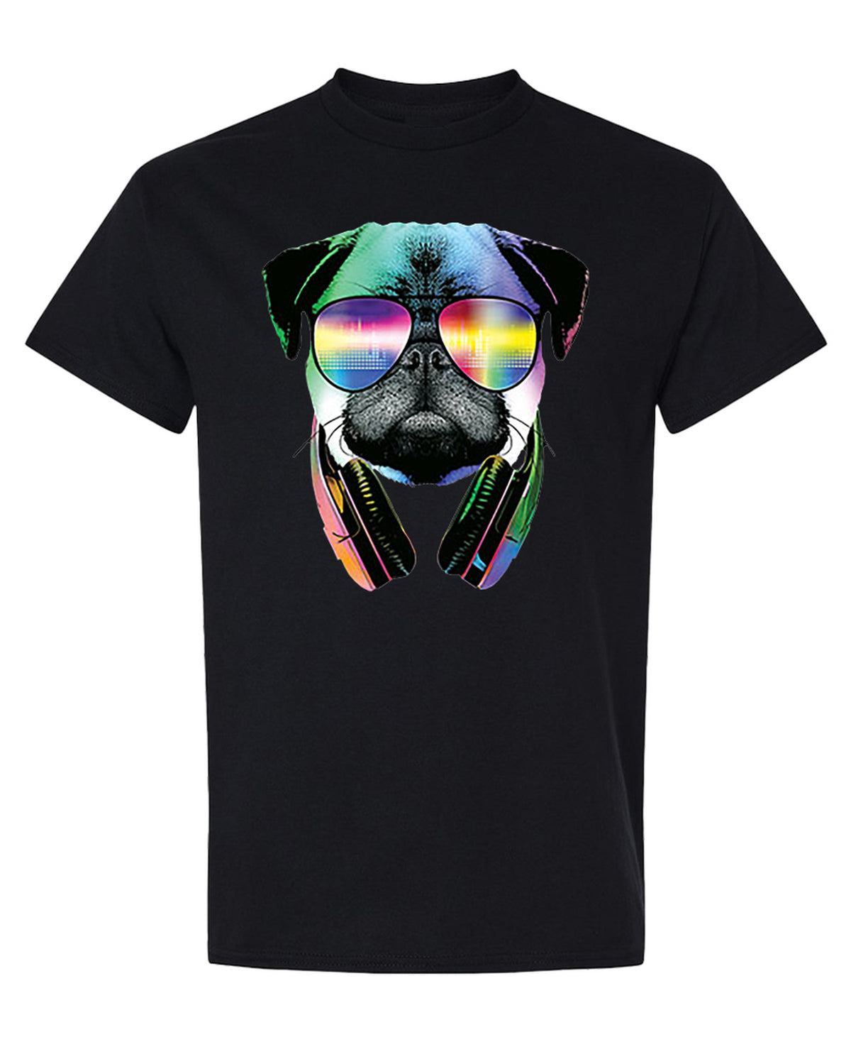 Dj Pug - T-Shirt - Black