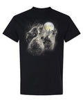 Three Wolves Howling - T-Shirt - Black