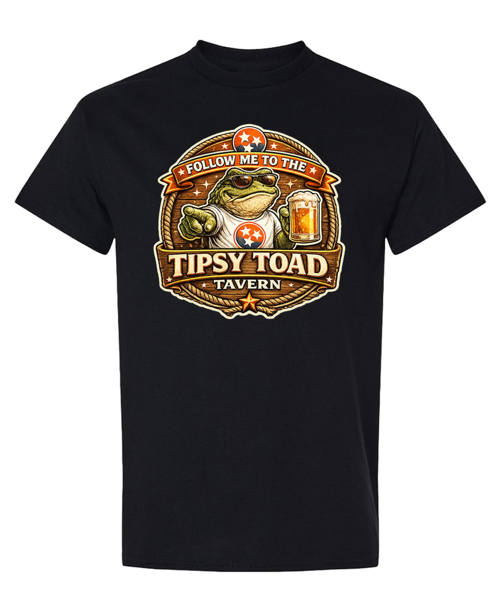 T-Shirt Funny Country Bar Honky Tonk Western Tee Men Women - Black
